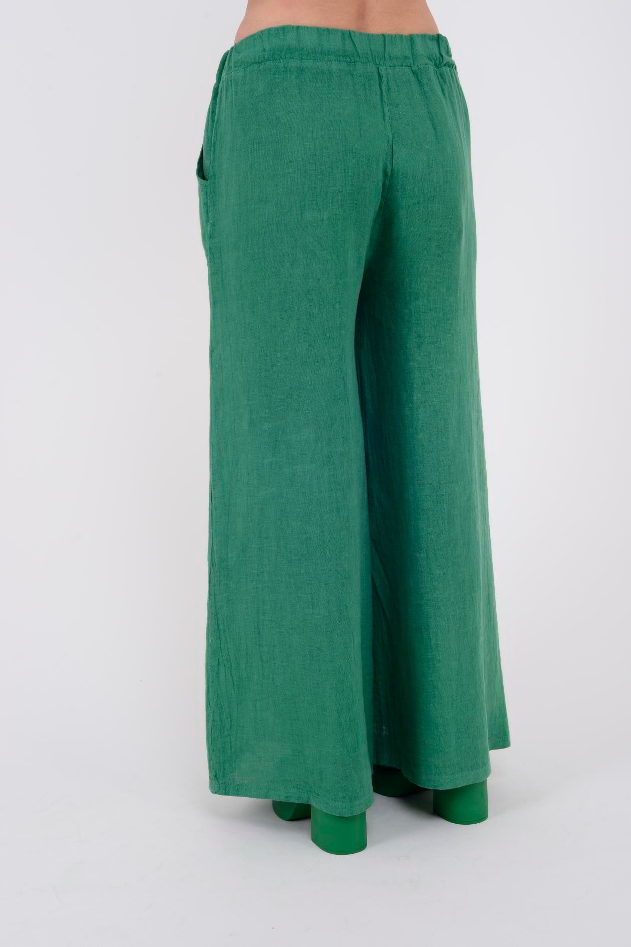 3827 DÜZ KETEN PANTOLON