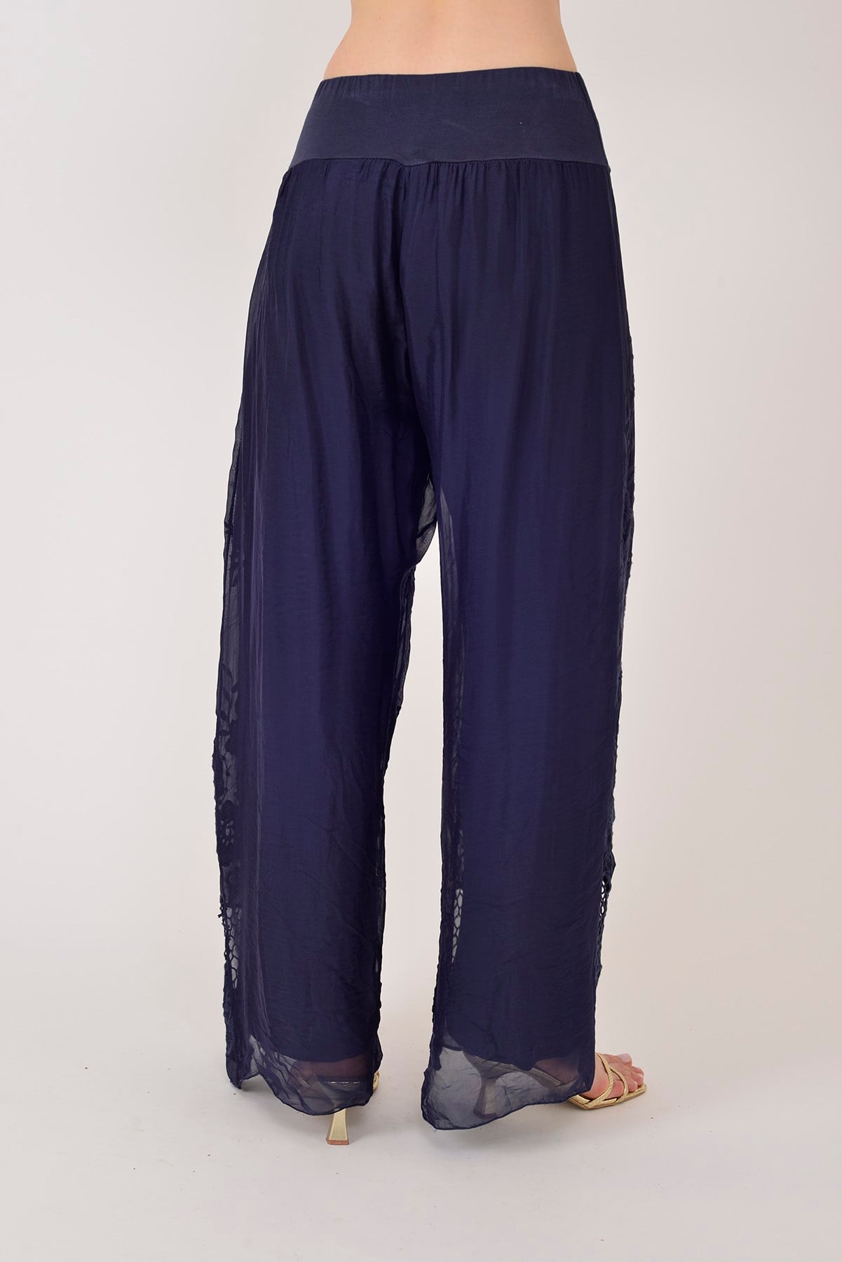 5004 WES NAKIŞ DETAYLI İPEK PANTOLON