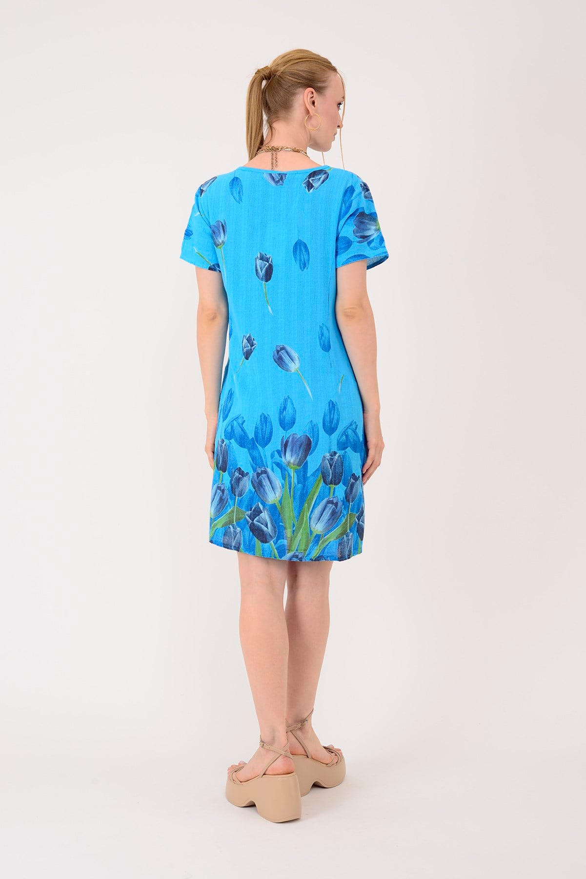 51017 LALE DESEN KISA ELBİSE