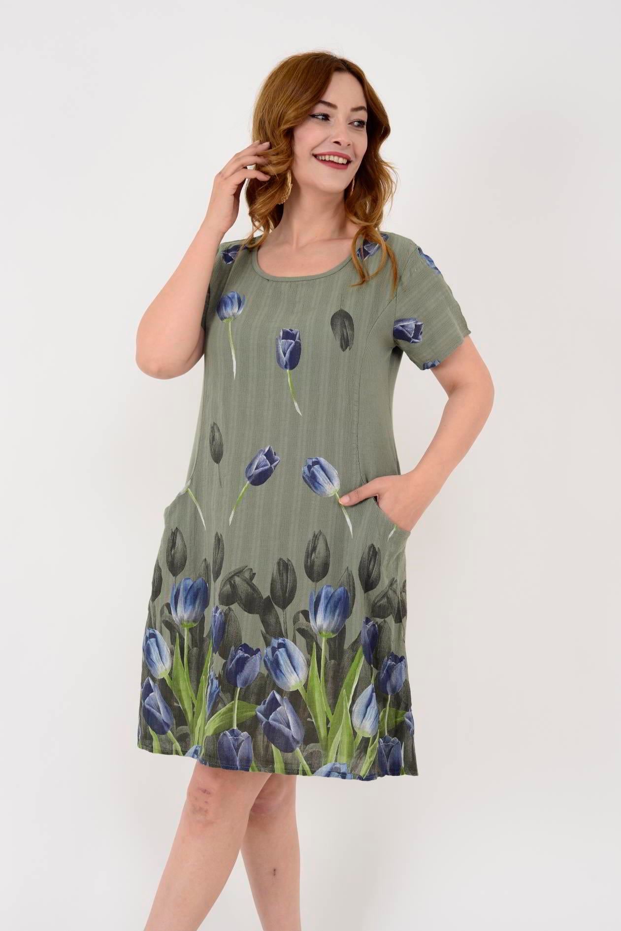 51017 LALE DESEN KISA ELBİSE
