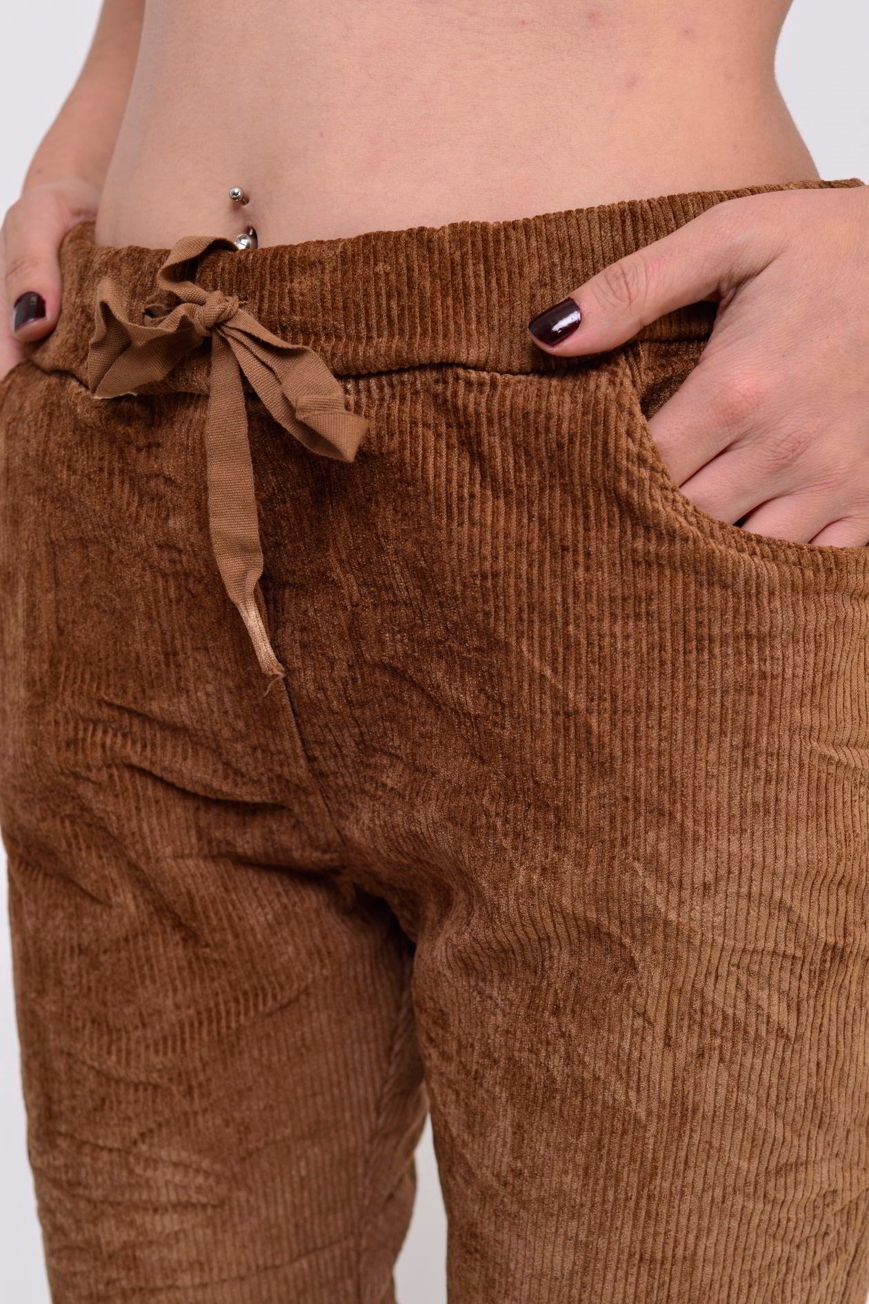 6175  DISK  FİTİLLİ  KADİFE PANTOLON