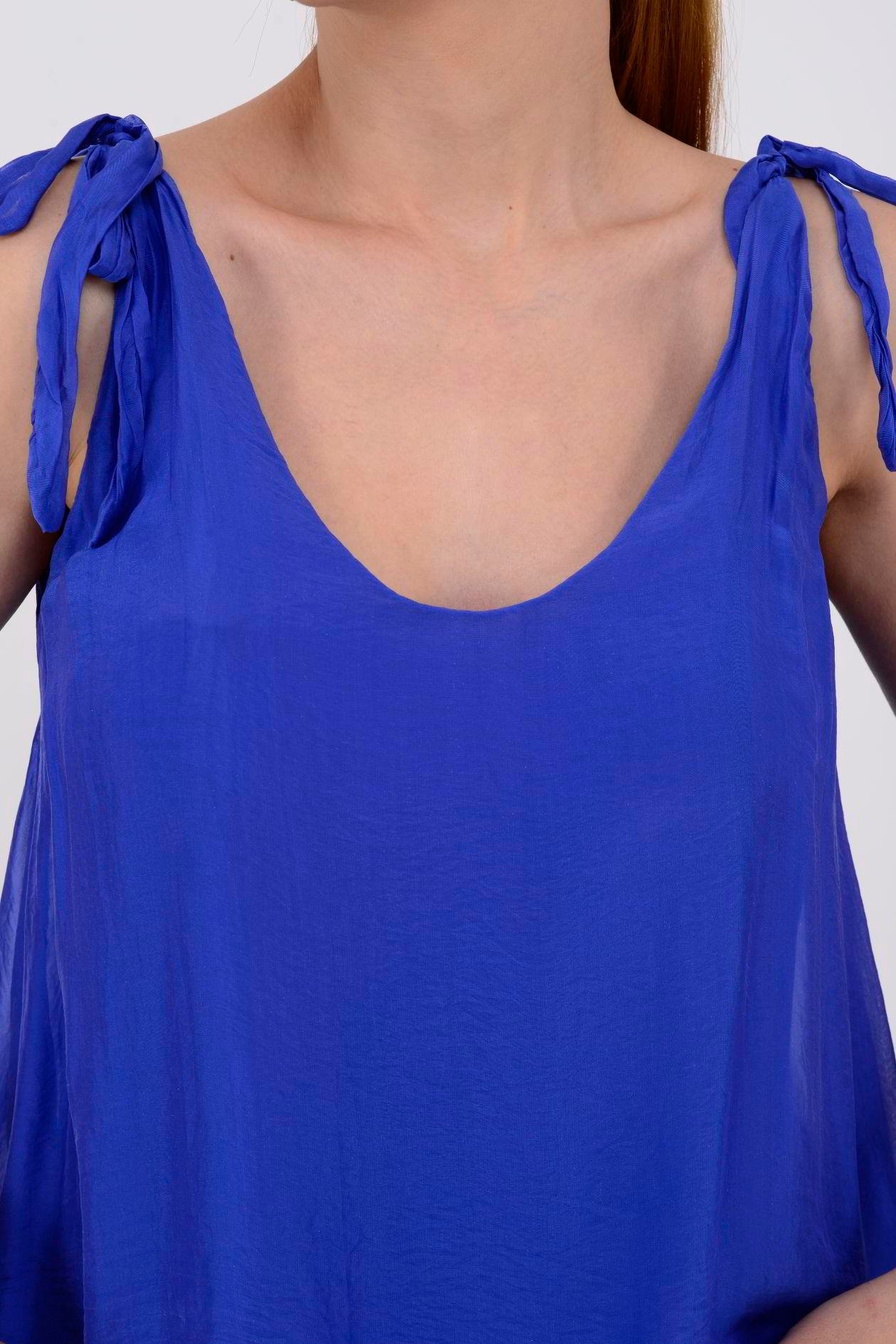 61813 OMUZDAN BAĞLAMALI ASKILI İPEK BLUZ