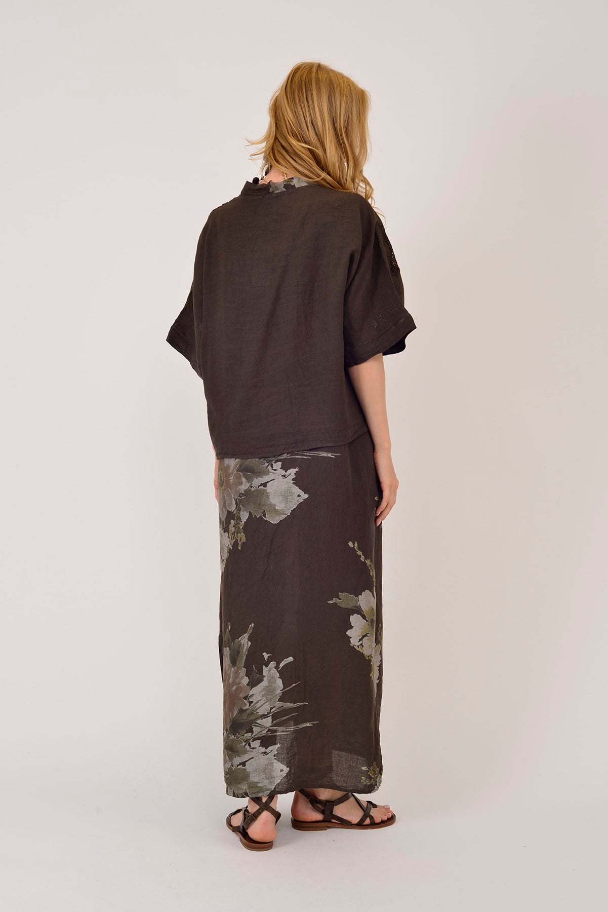 62189 BUKET DESEN BOLERO DETAYLI 2'Lİ KETEN TAKIM