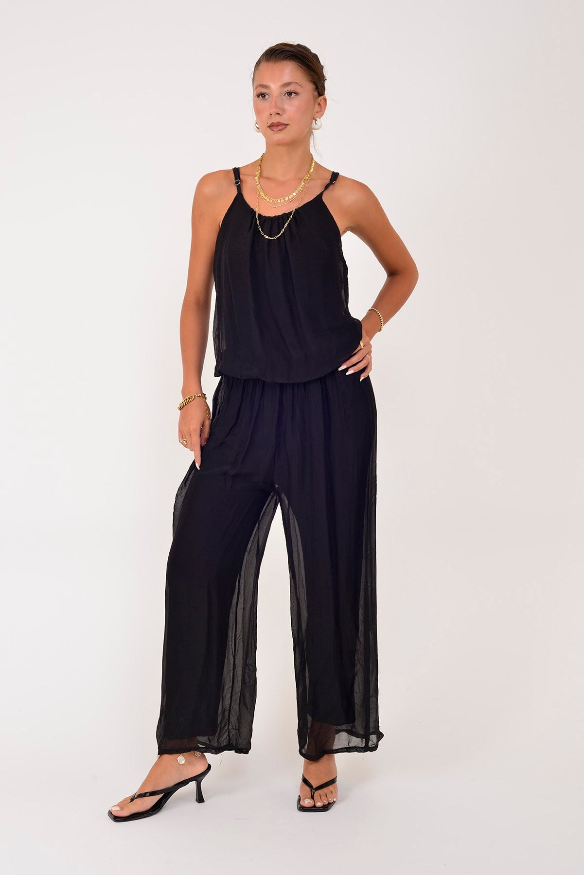 64926 BELİ LASTİKLİ ASKILI İPEK TULUM