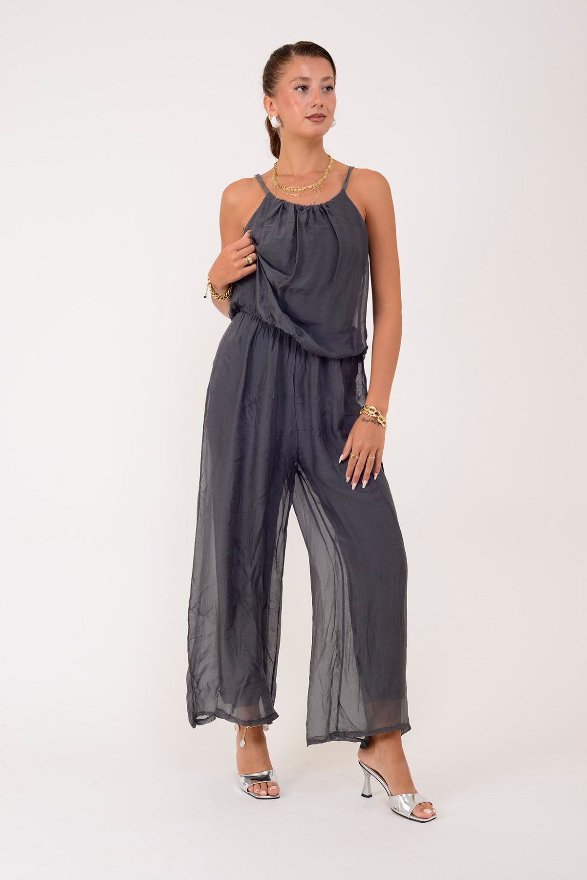 64926 BELİ LASTİKLİ ASKILI İPEK TULUM