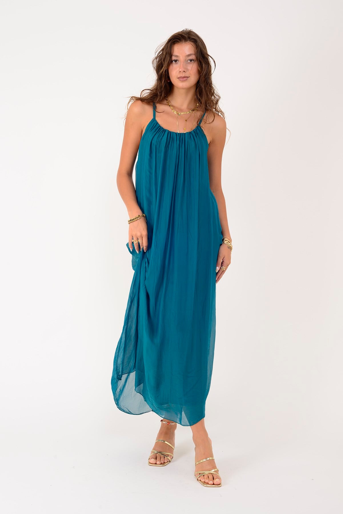65675 JANE ASKILI İPEK ELBİSE