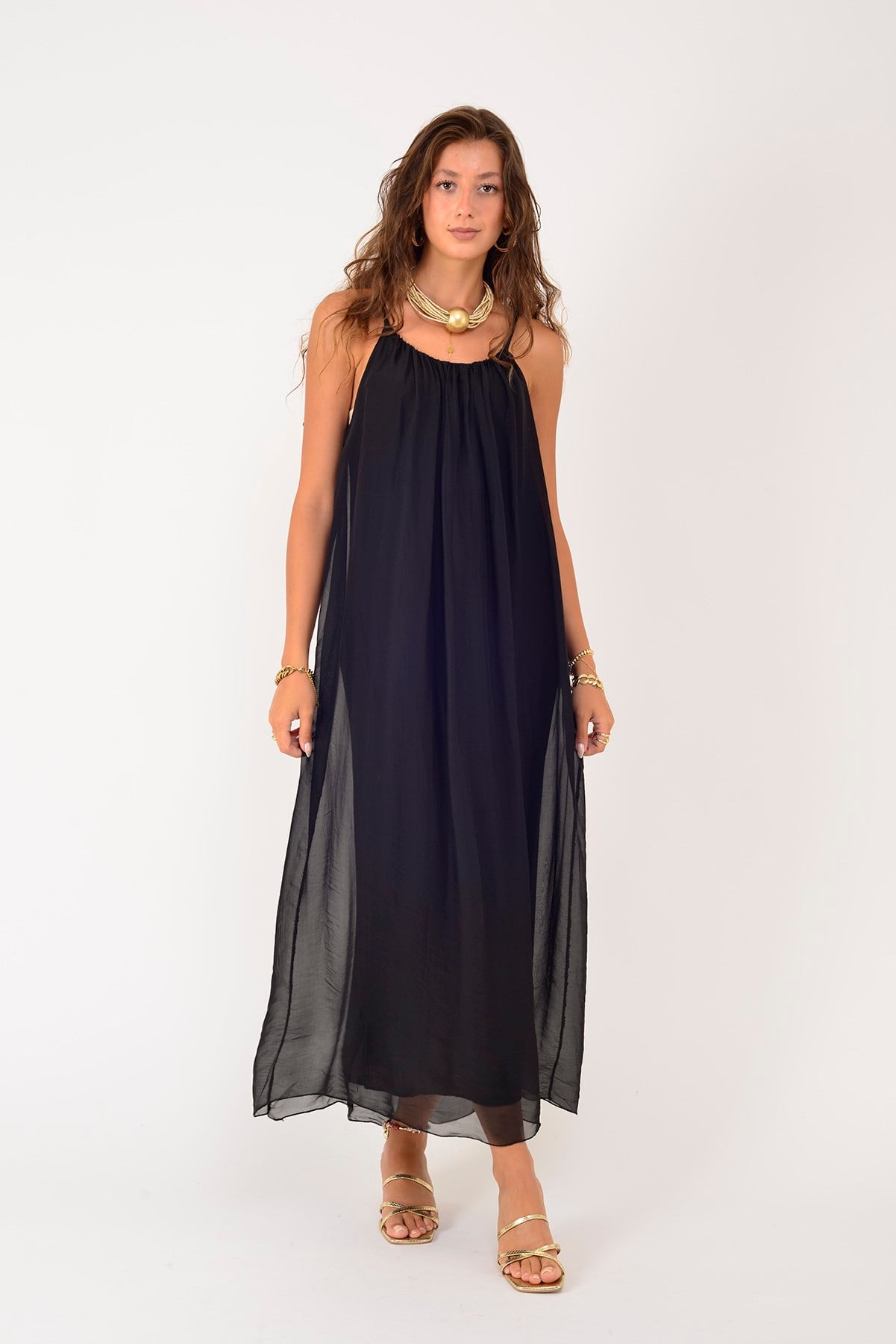 65675 JANE ASKILI İPEK ELBİSE