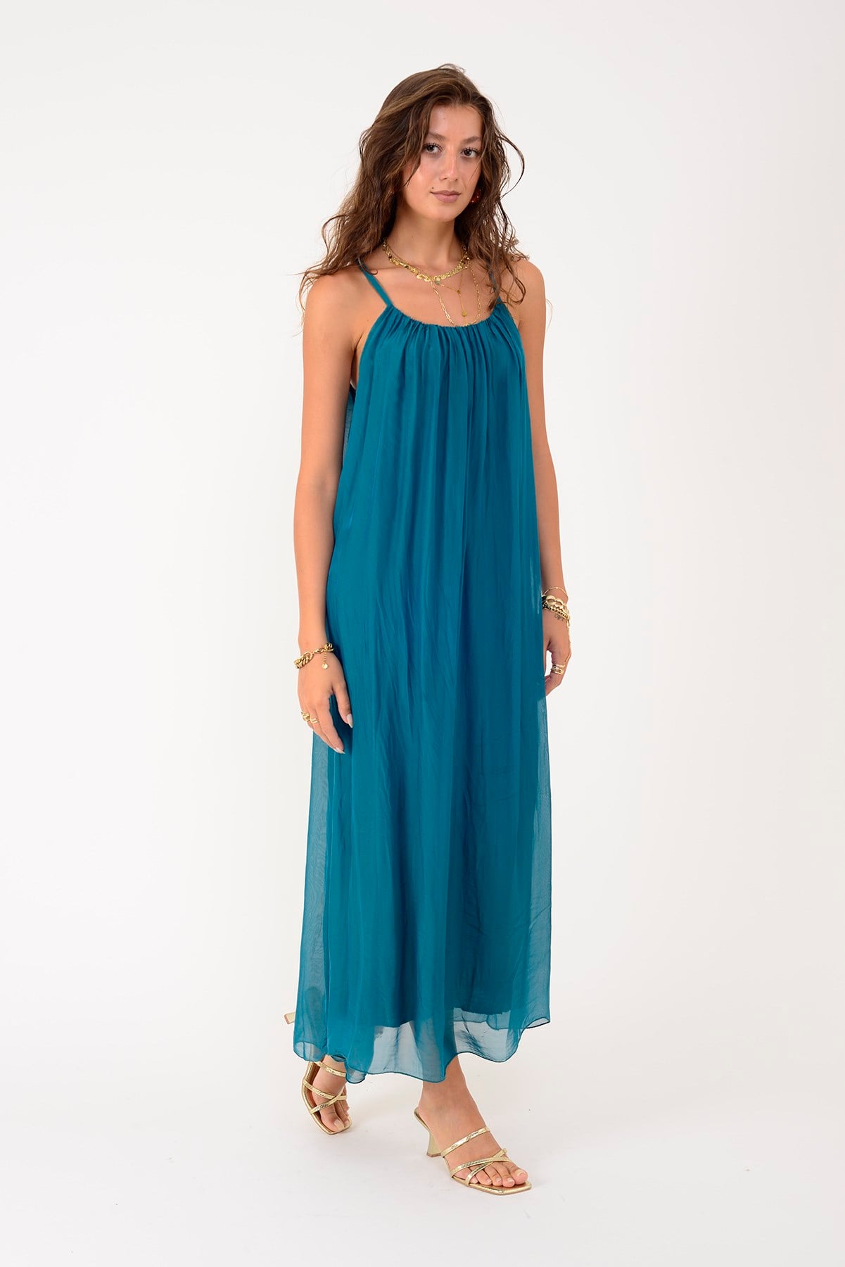 65675 JANE ASKILI İPEK ELBİSE