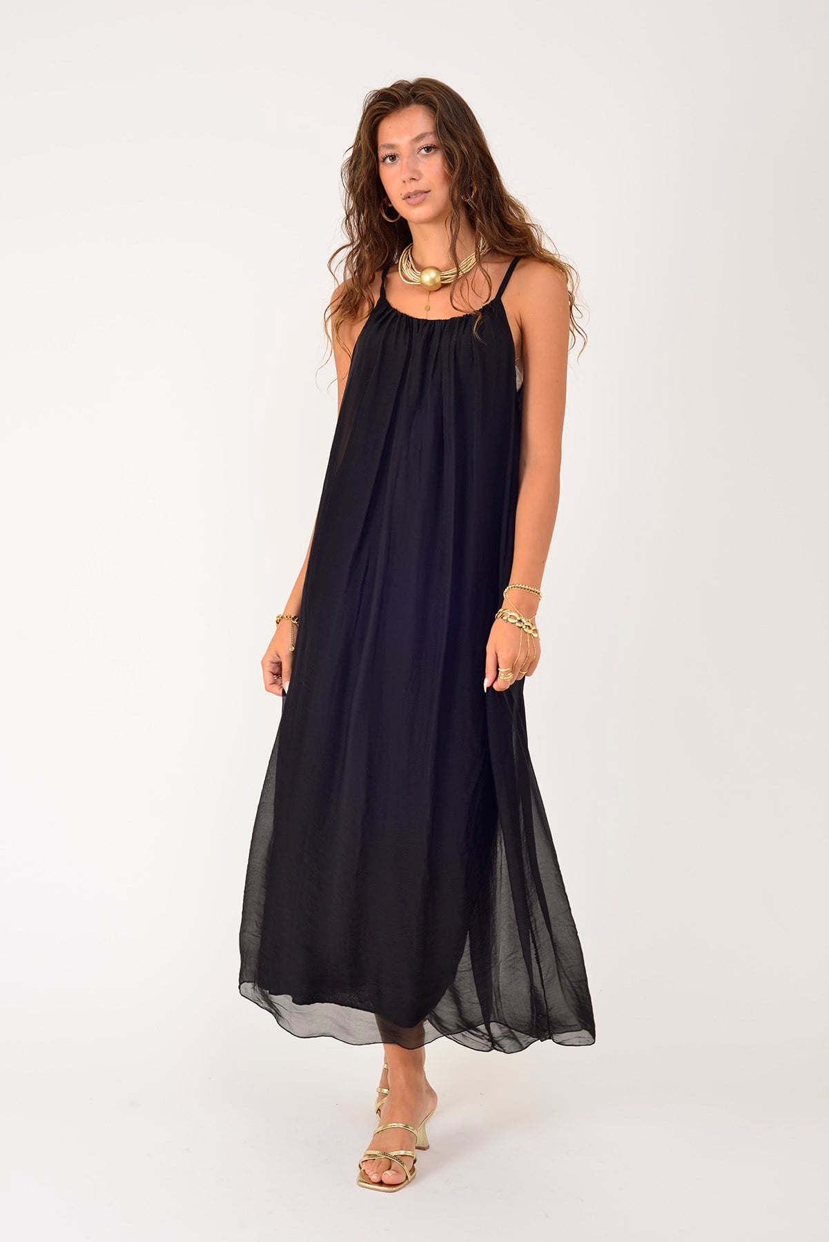 65675 JANE ASKILI İPEK ELBİSE