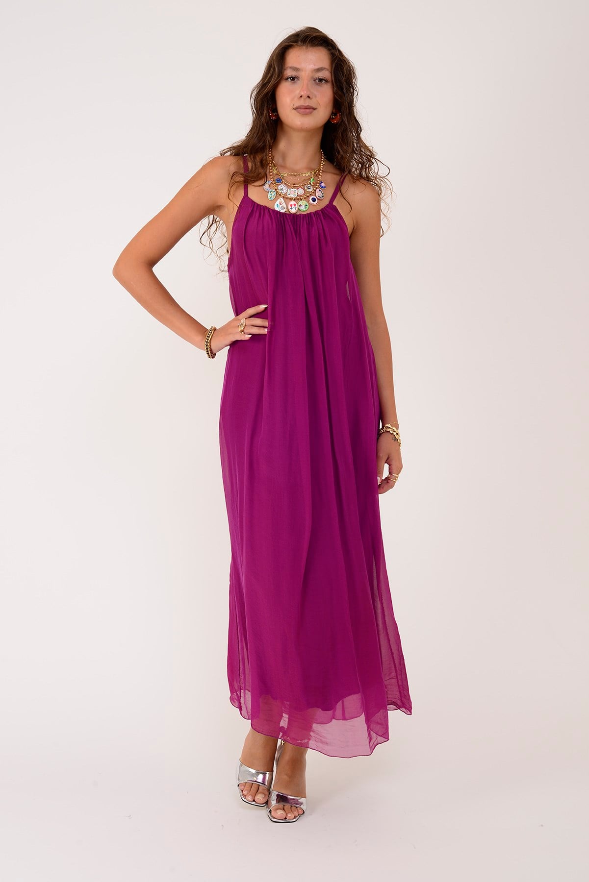 65675 JANE ASKILI İPEK ELBİSE