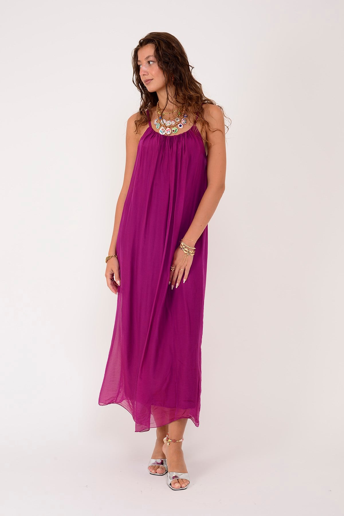 65675 JANE ASKILI İPEK ELBİSE