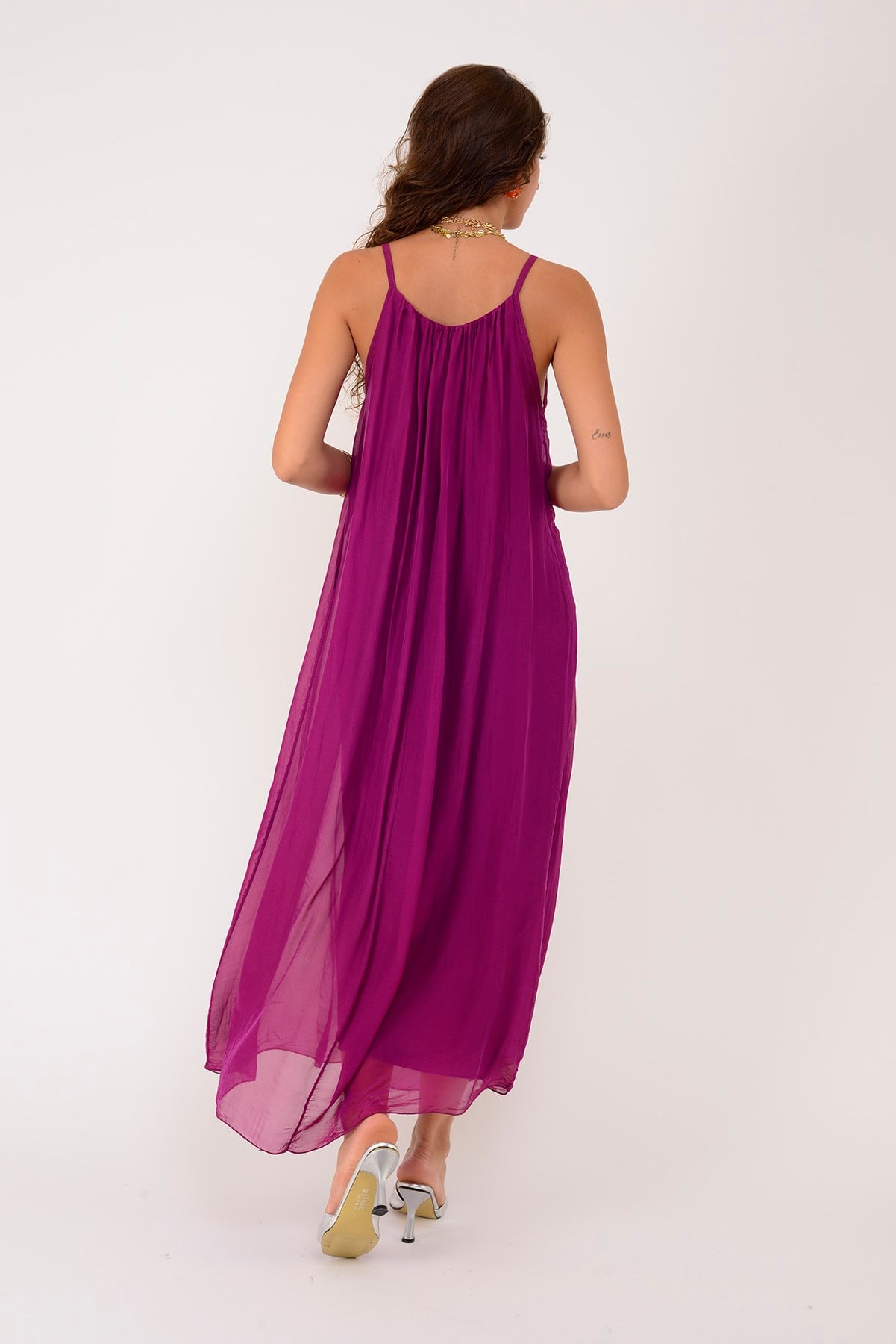 65675 JANE ASKILI İPEK ELBİSE