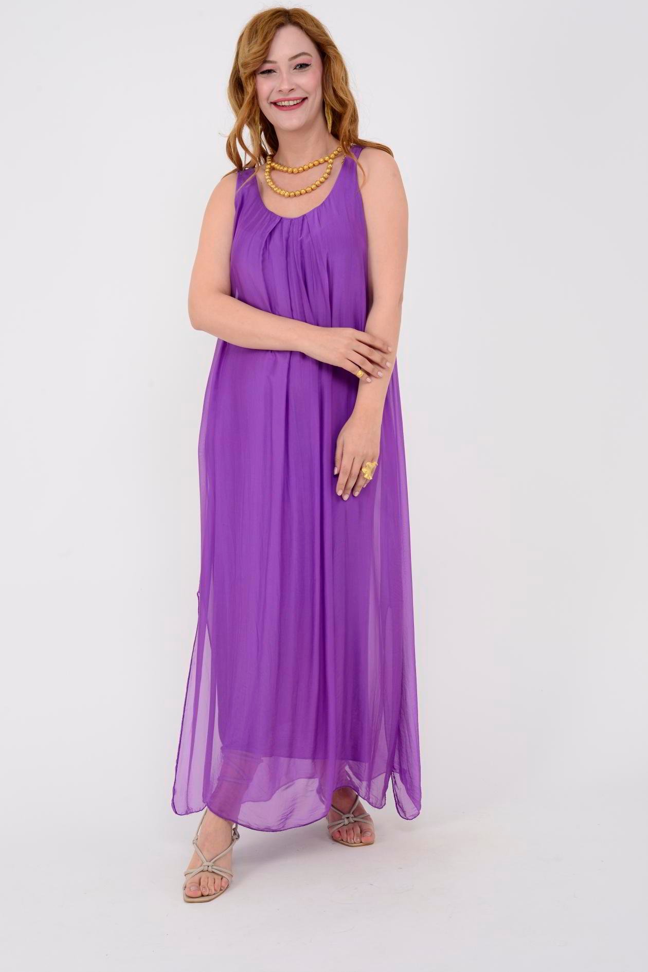 6783 EVANORA KOLSUZ İPEK ELBİSE