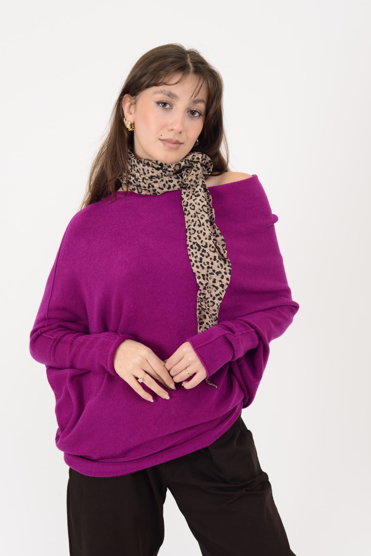 7109 TEK OMUZ ASİMETRİK KESİM TRİKO BLUZ