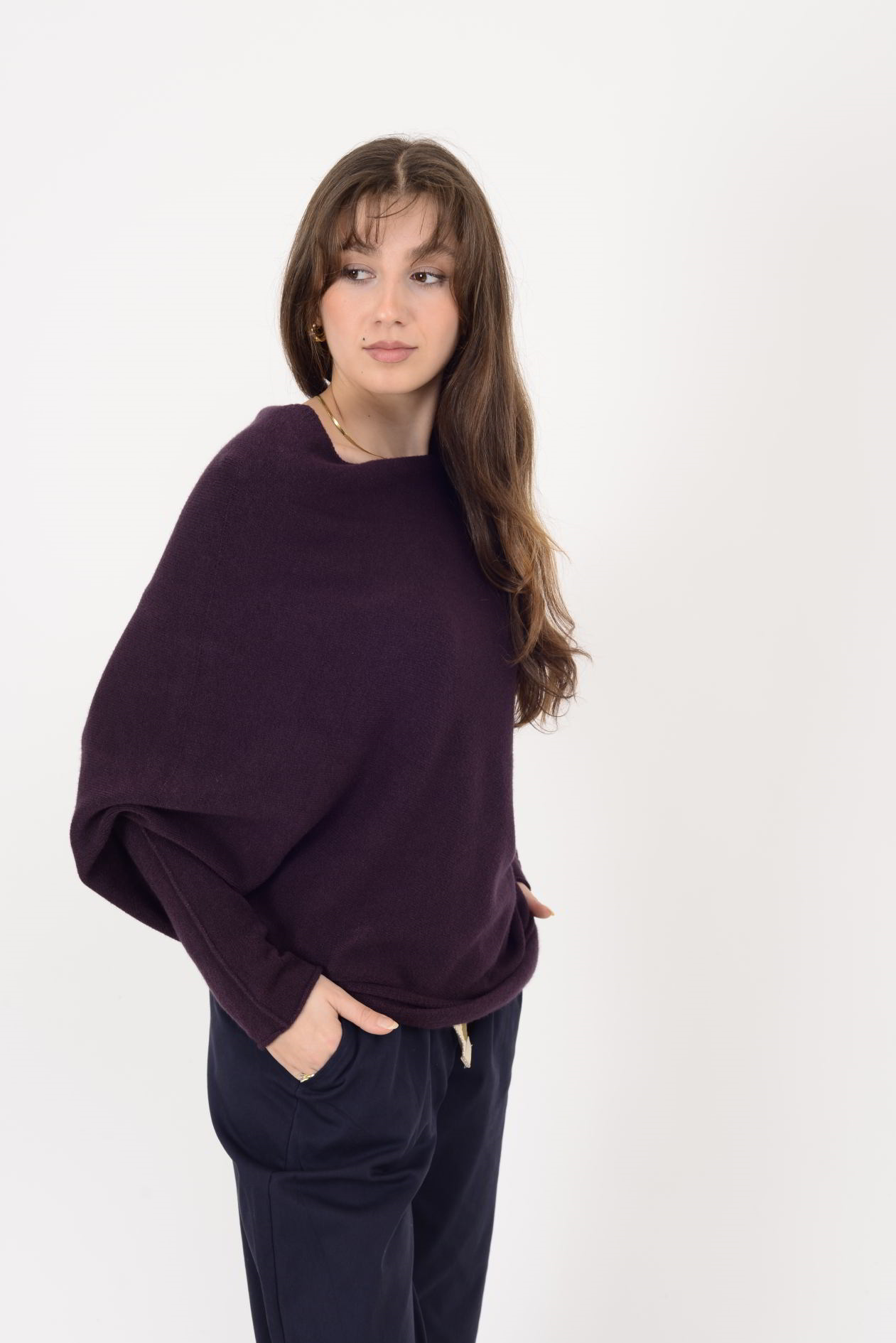 7109 TEK OMUZ ASİMETRİK KESİM TRİKO BLUZ