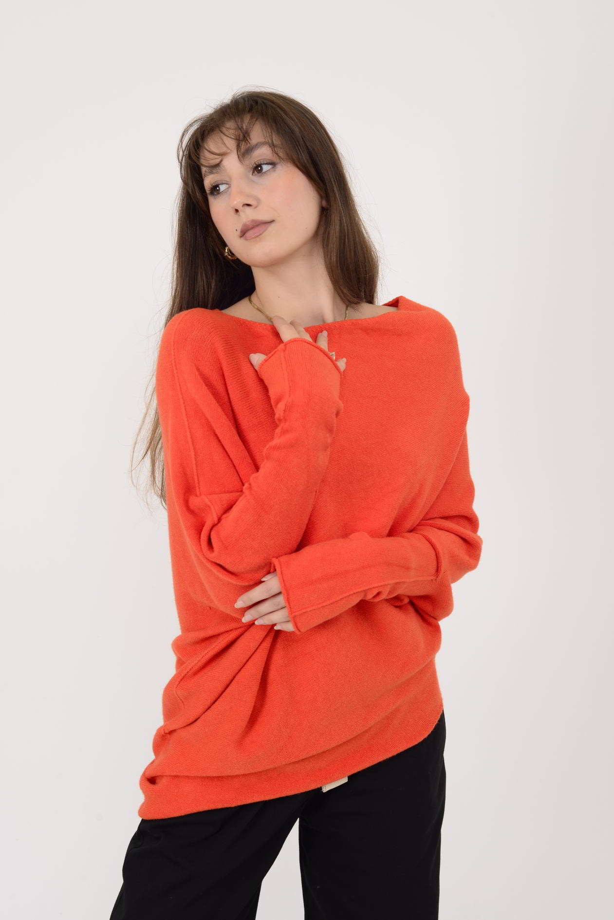 7109 TEK OMUZ ASİMETRİK KESİM TRİKO BLUZ