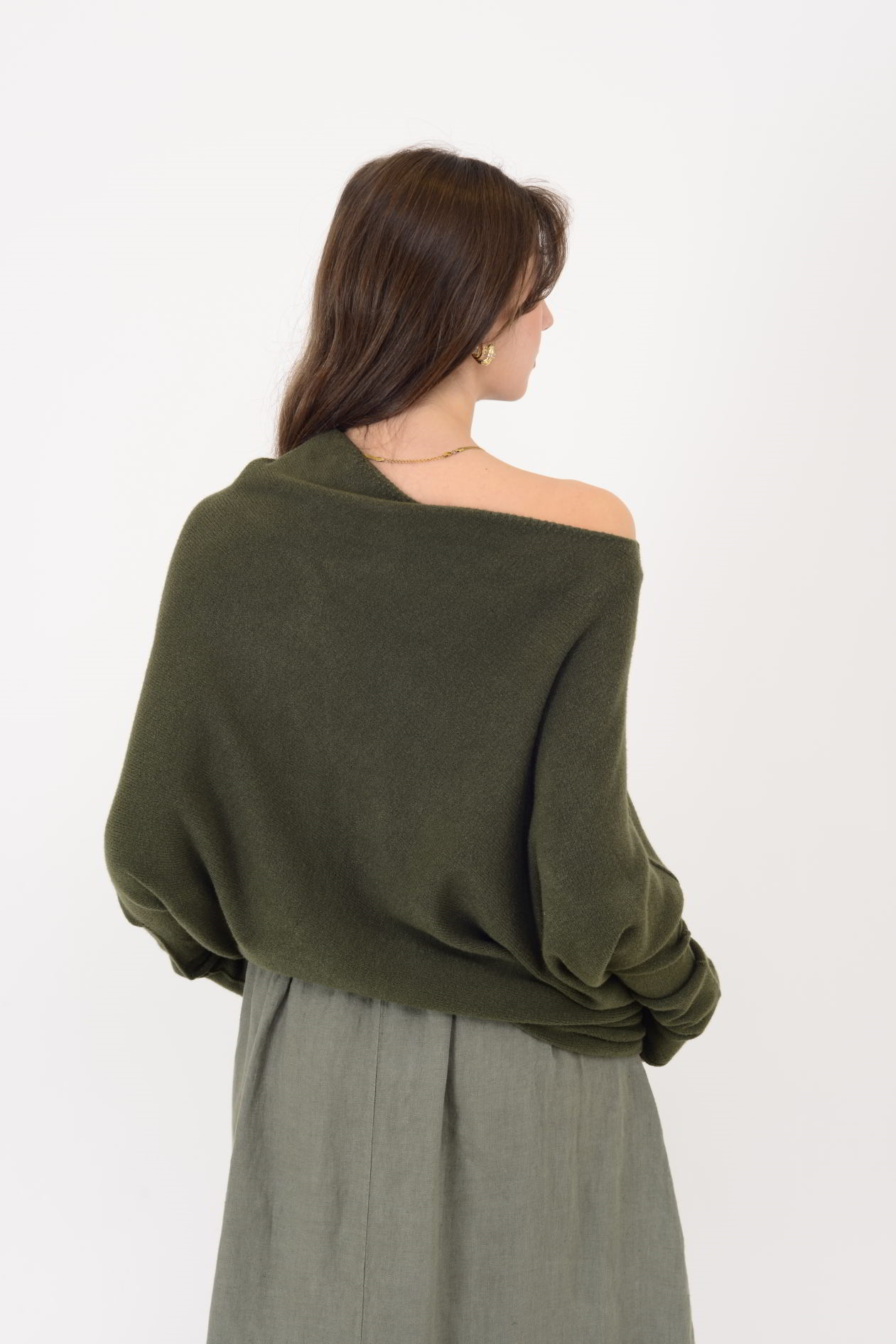 7109 TEK OMUZ ASİMETRİK KESİM TRİKO BLUZ