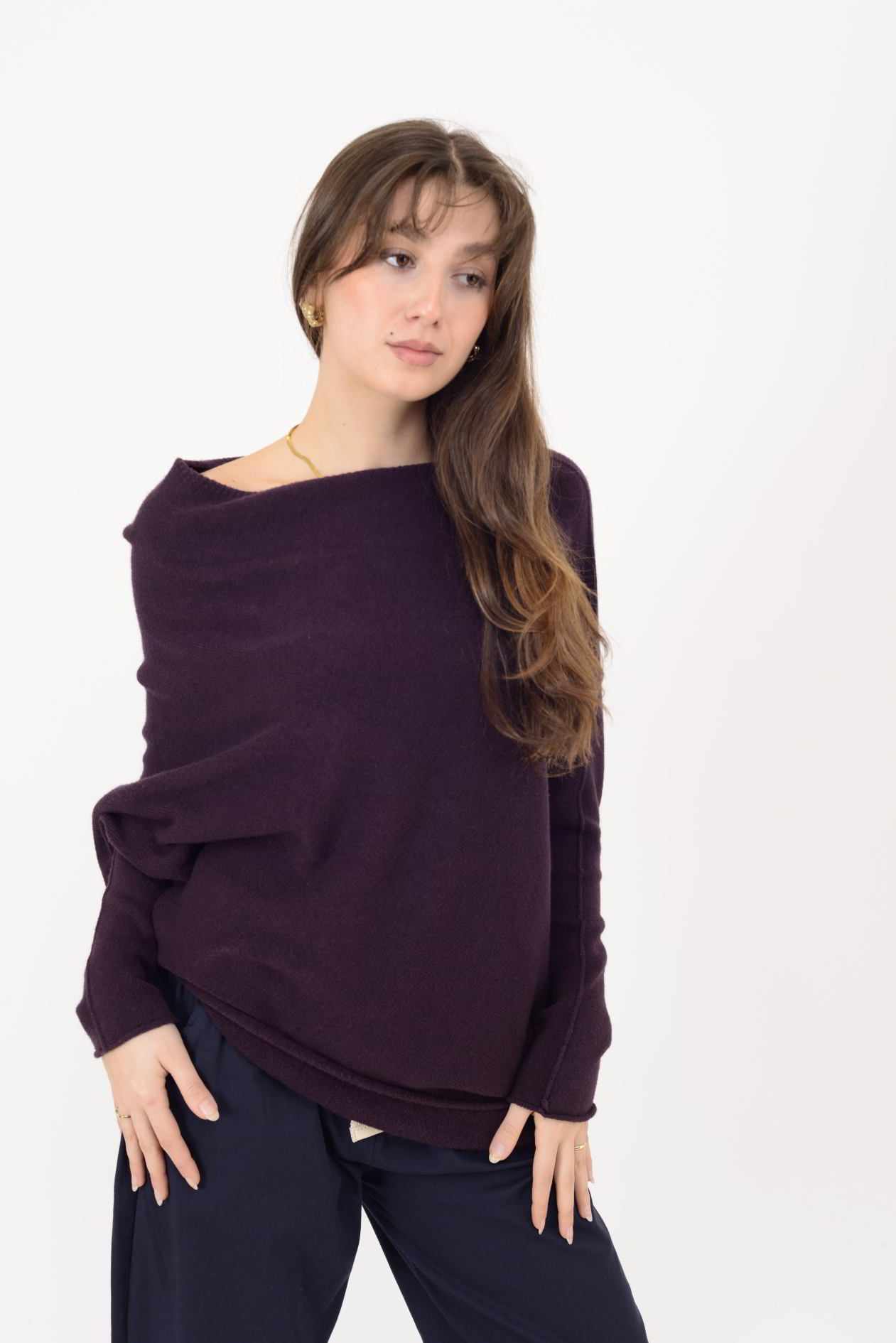 7109 TEK OMUZ ASİMETRİK KESİM TRİKO BLUZ