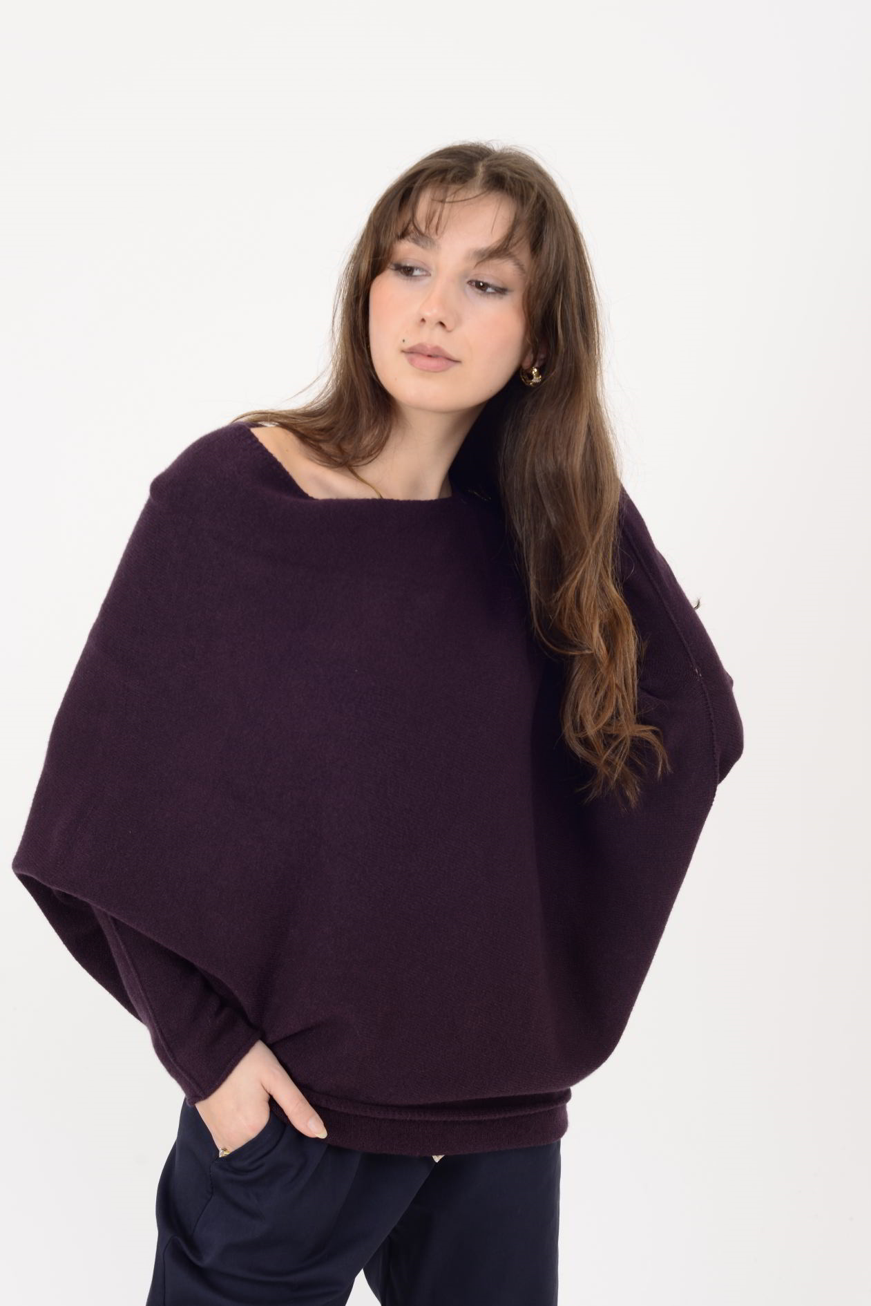 7109 TEK OMUZ ASİMETRİK KESİM TRİKO BLUZ