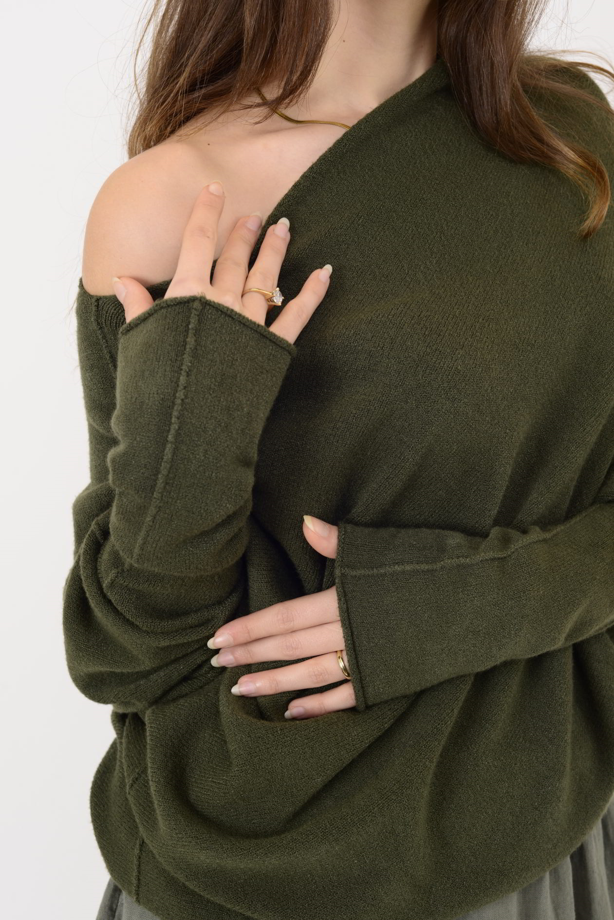 7109 TEK OMUZ ASİMETRİK KESİM TRİKO BLUZ