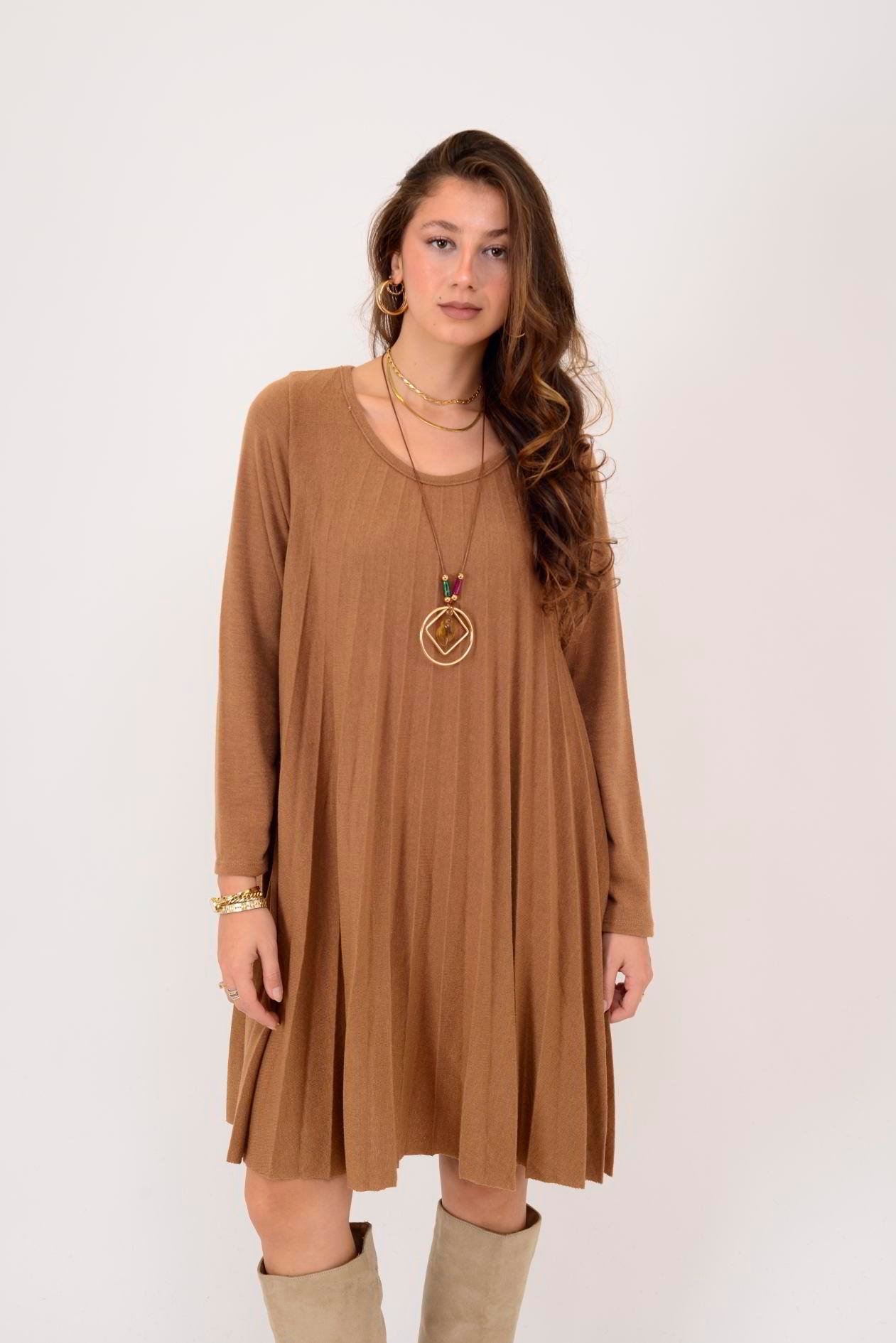 71653 PİLELİ TRİKO ELBİSE