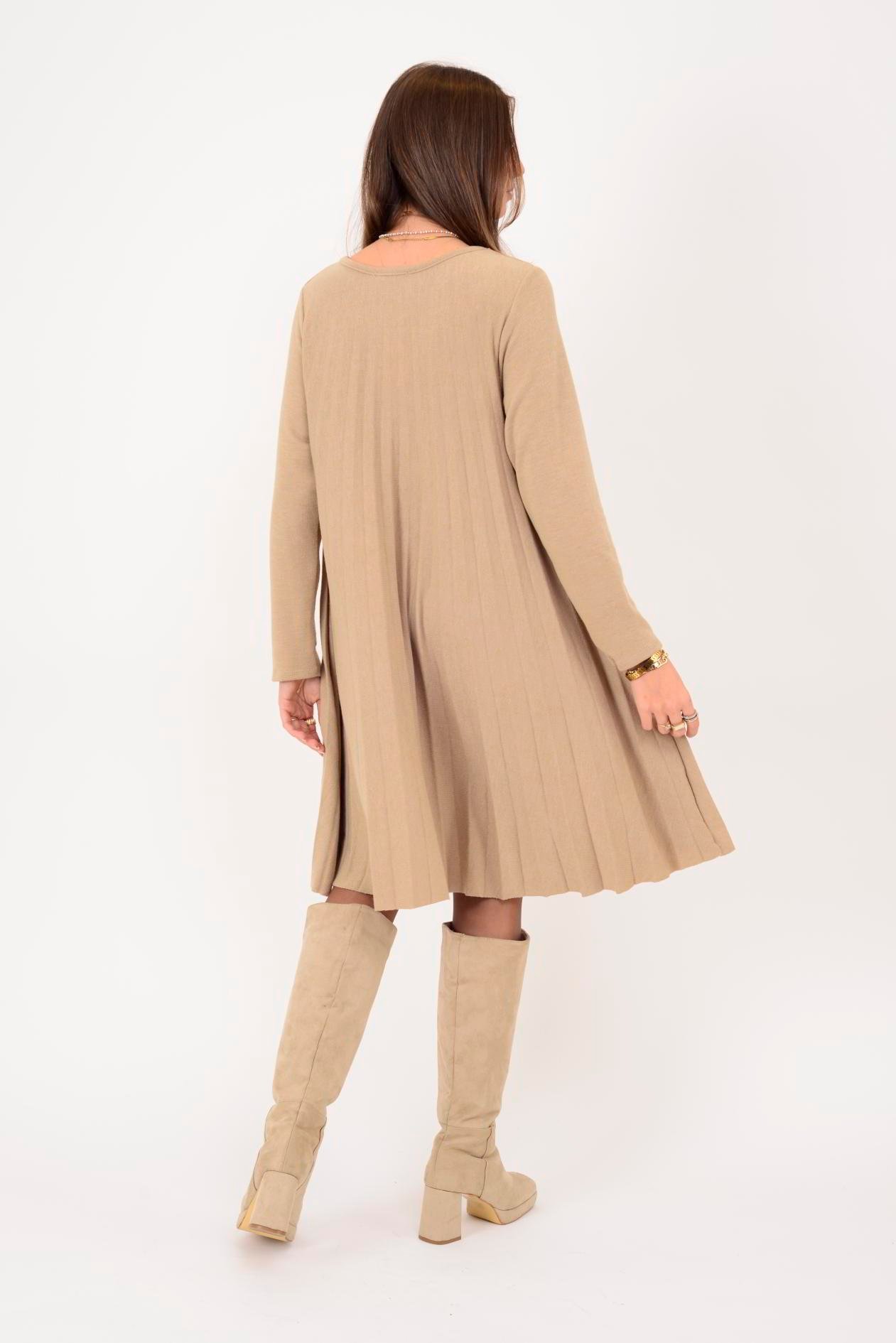 71653 PİLELİ TRİKO ELBİSE