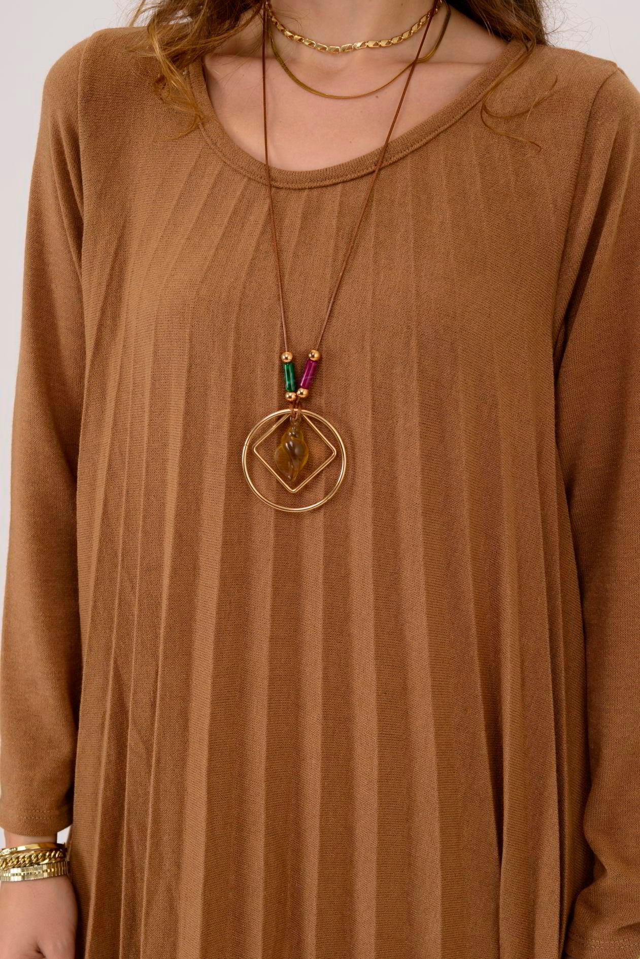 71653 PİLELİ TRİKO ELBİSE