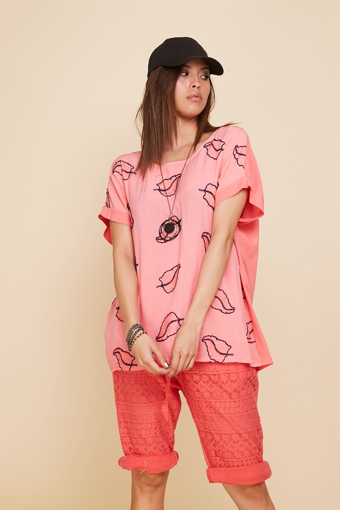 71803 YAPRAK İŞLEME BLUZ