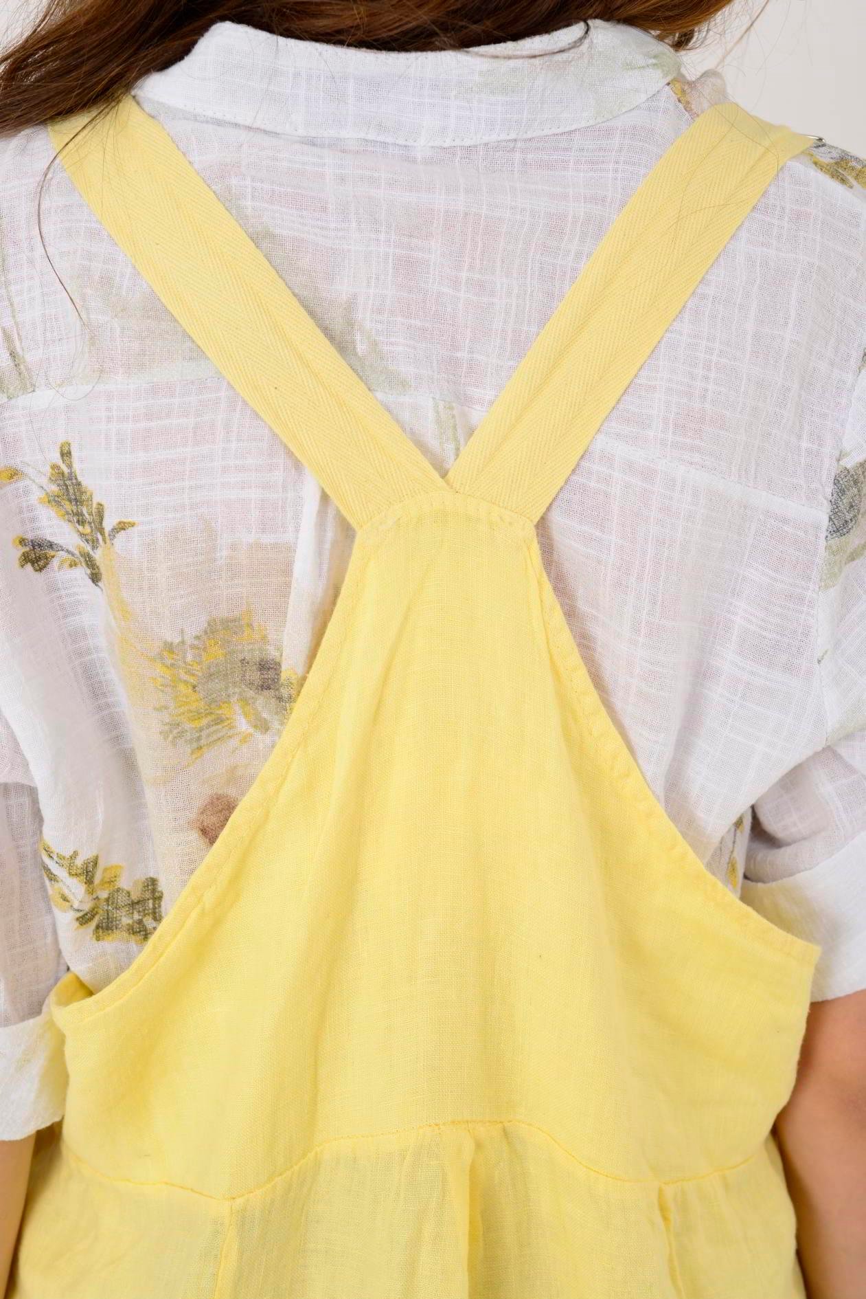 72229 DÜĞME DETAYLI KETEN ŞALVAR SALOPET