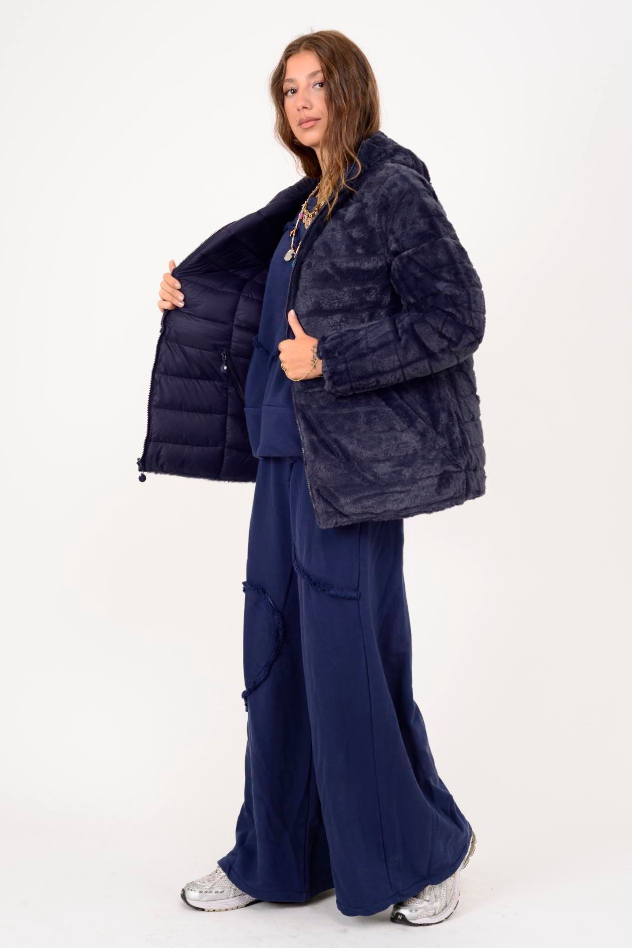 755 TWIN KÜRK DETAYLI ÇİFT TARAFLI MONT