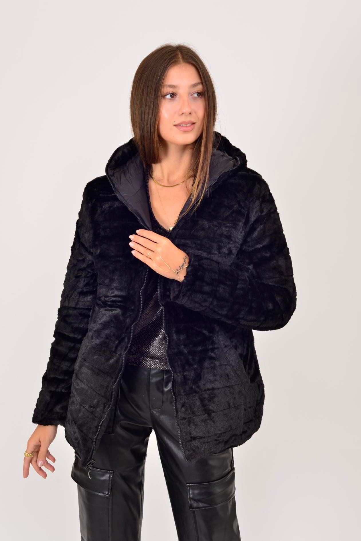 755 TWIN KÜRK DETAYLI ÇİFT TARAFLI MONT