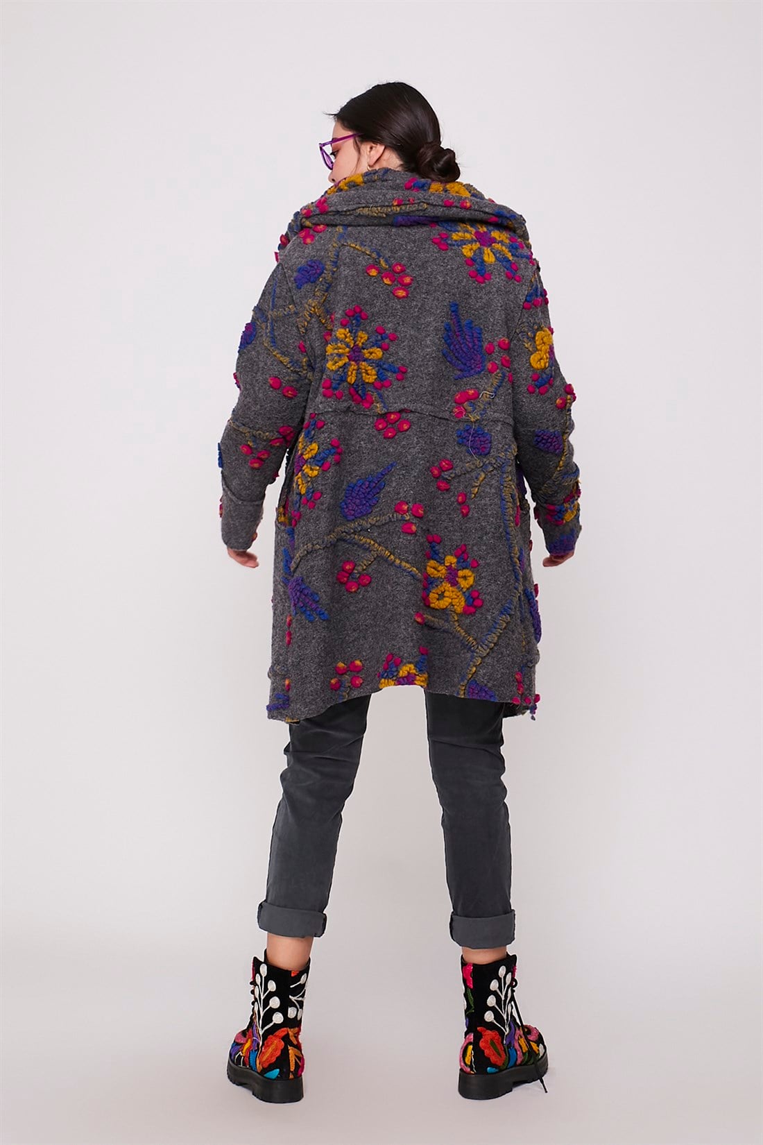 8073-4 FLORAL KEÇE KABAN
