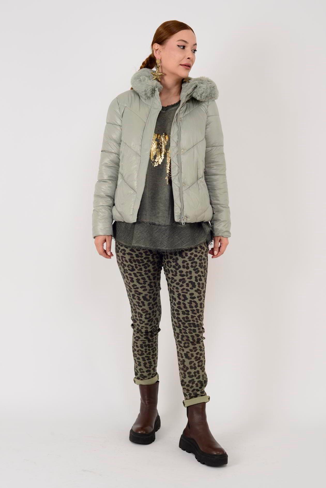 8115 LEOPAR DESEN PANTOLON
