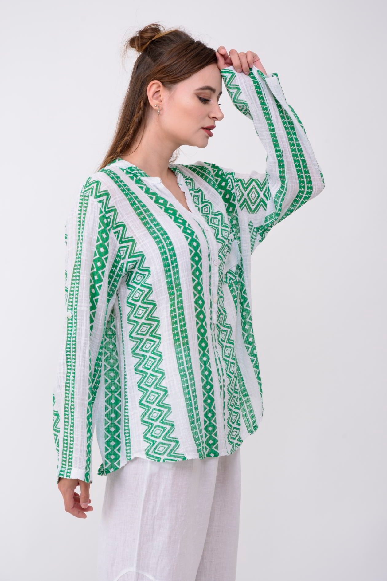 83931 GEOMETRİK DESENLİ GÖMLEK