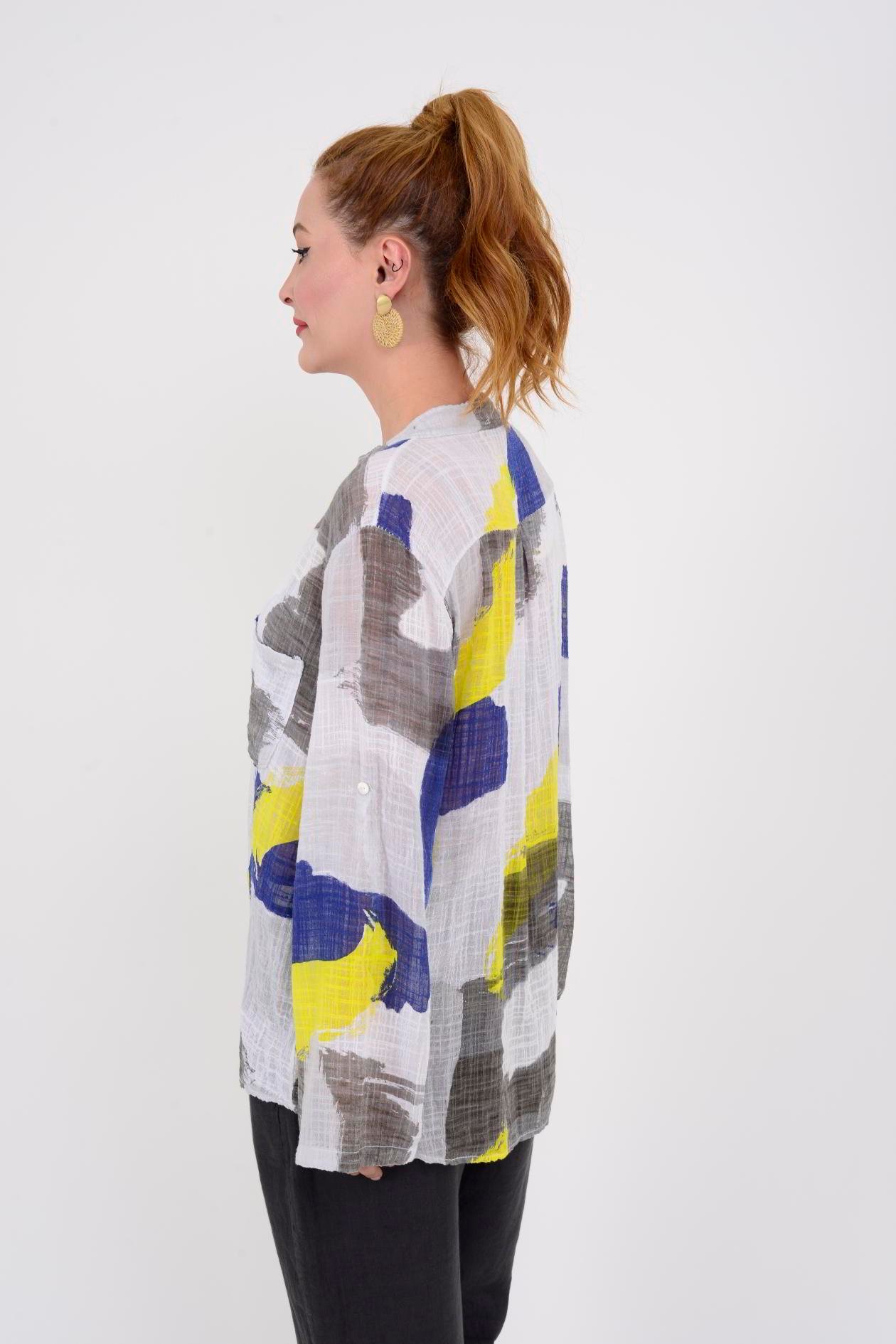 83931 PATCHWORK DESEN GÖMLEK