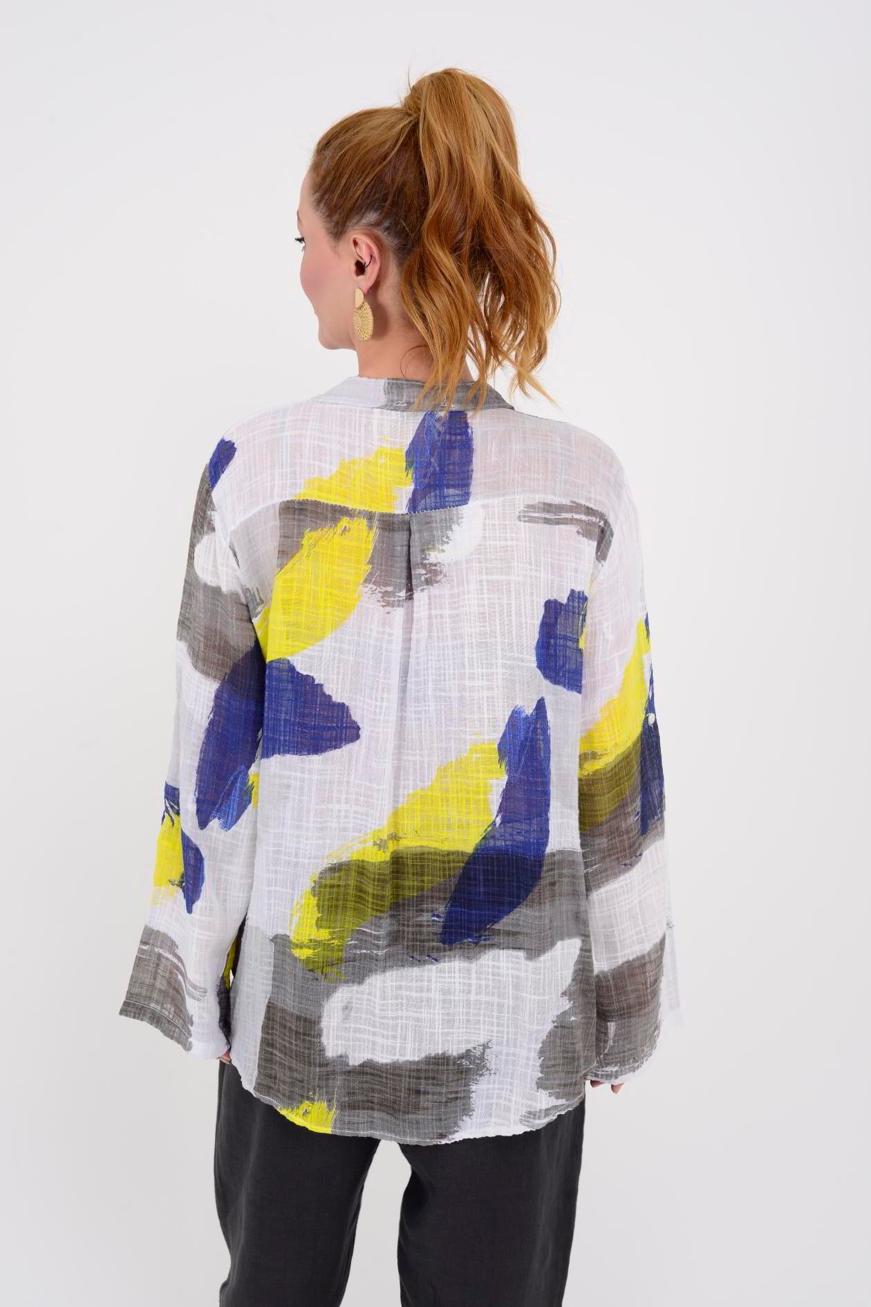83931 PATCHWORK DESEN GÖMLEK