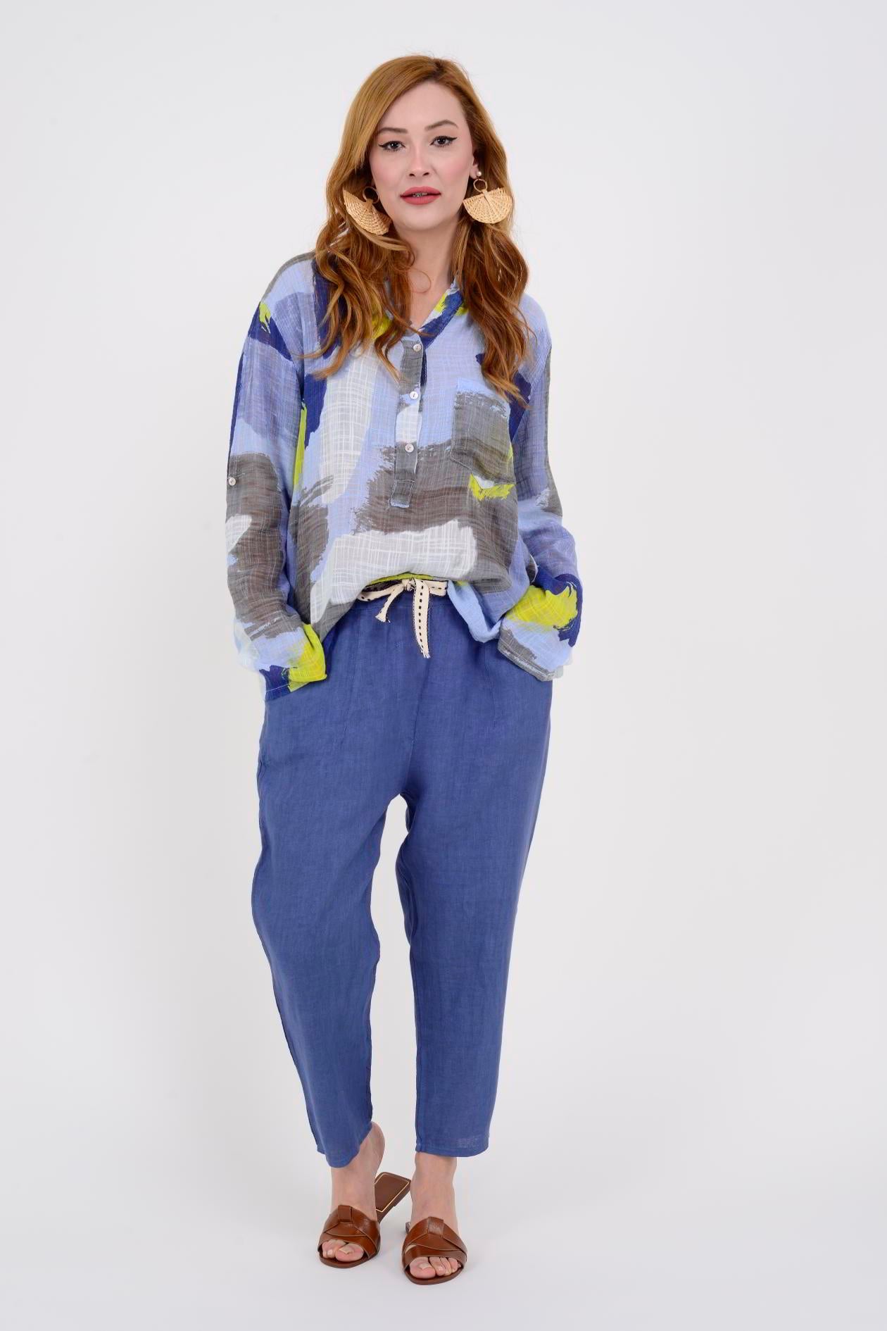 83931 PATCHWORK DESEN GÖMLEK