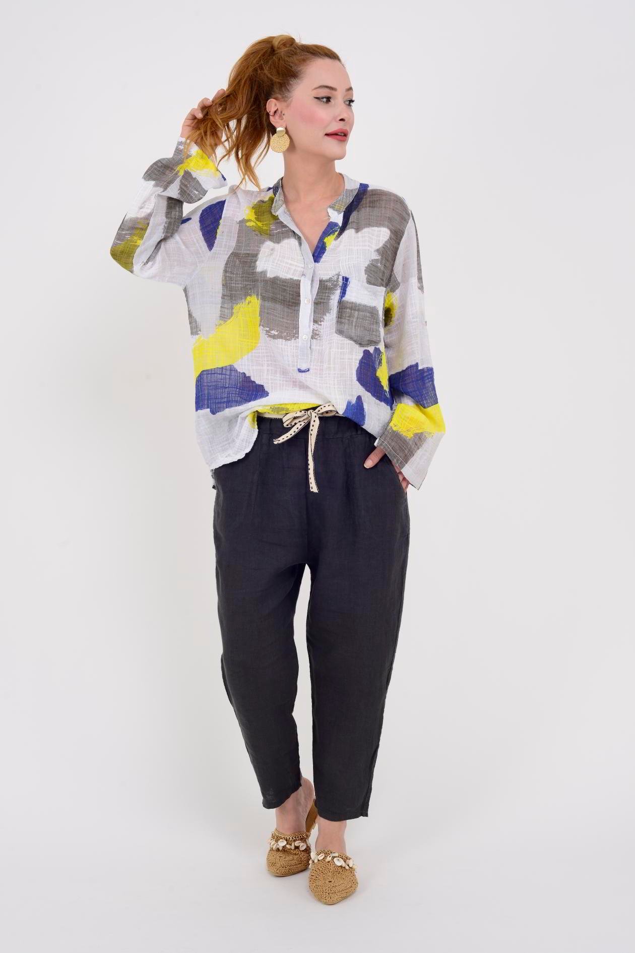 83931 PATCHWORK DESEN GÖMLEK