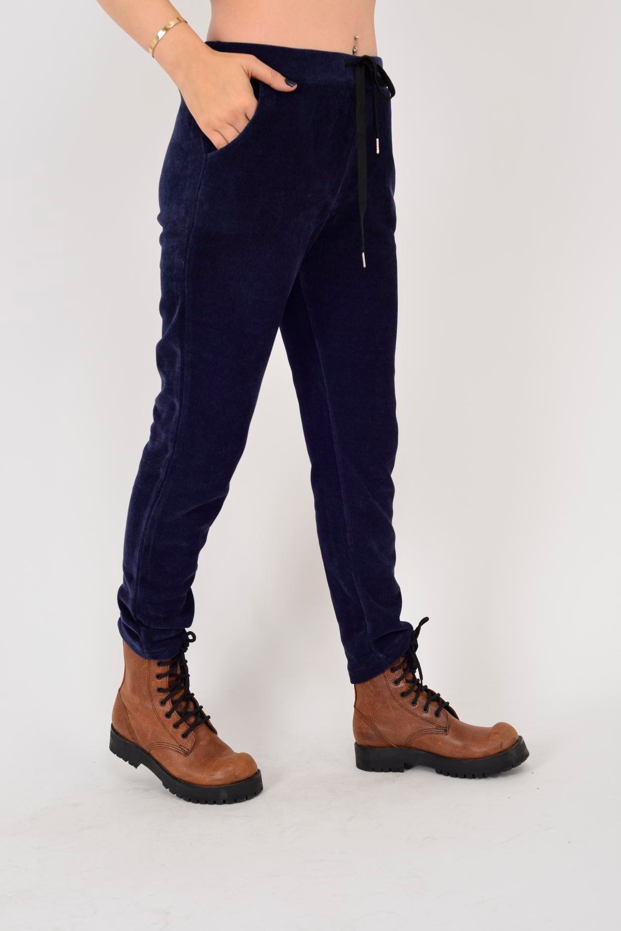 8481 CEP DETAYLI KADİFE PANTOLON