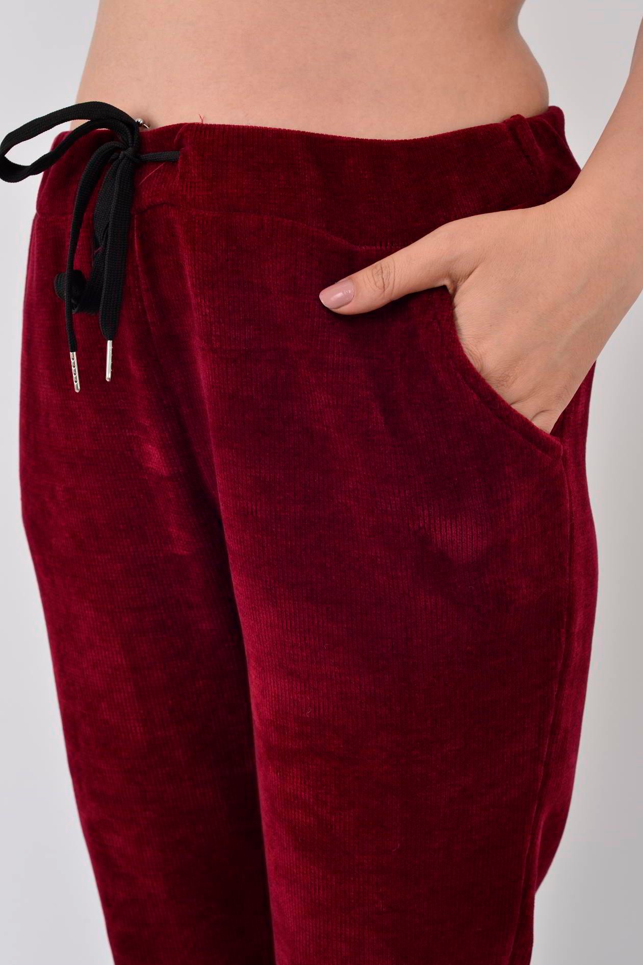 8481 CEP DETAYLI KADİFE PANTOLON
