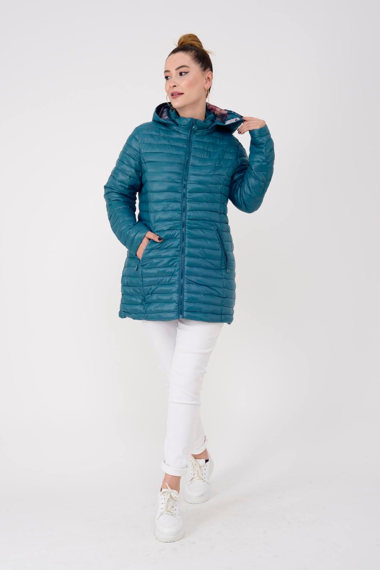 8915 ASTARI ÇİÇEK DESENLİ KAPİTONE MONT