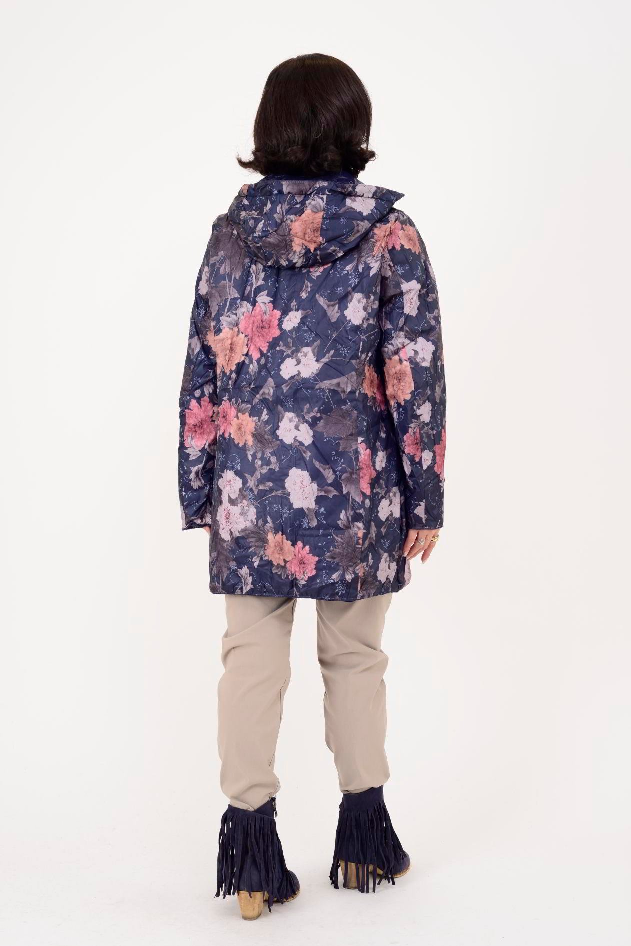 8951 TWIN ÇİÇEK DESENLİ ÇİFT TARAFLI KAPİTONE MONT