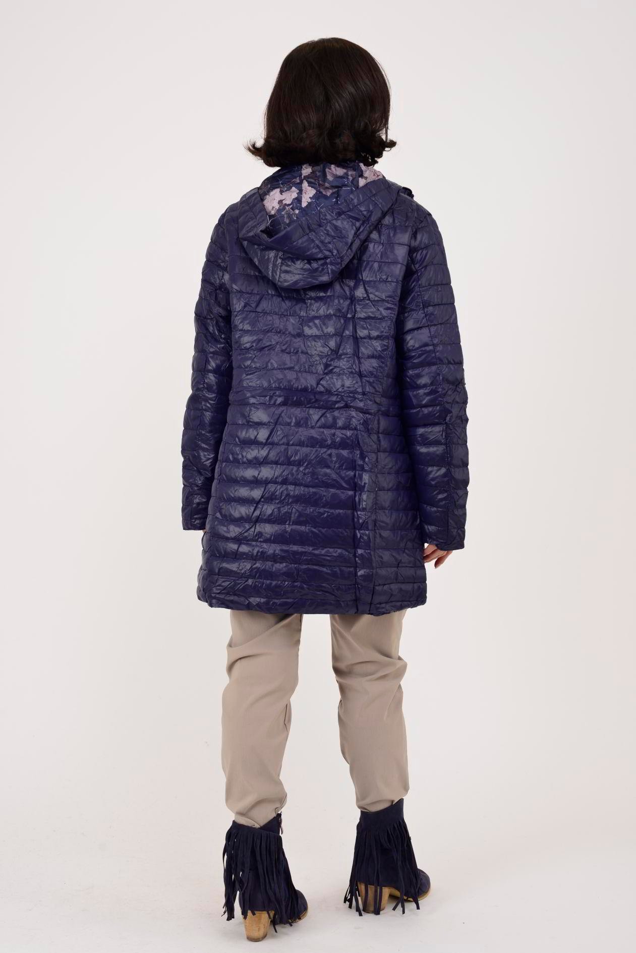 8951 TWIN ÇİÇEK DESENLİ ÇİFT TARAFLI KAPİTONE MONT