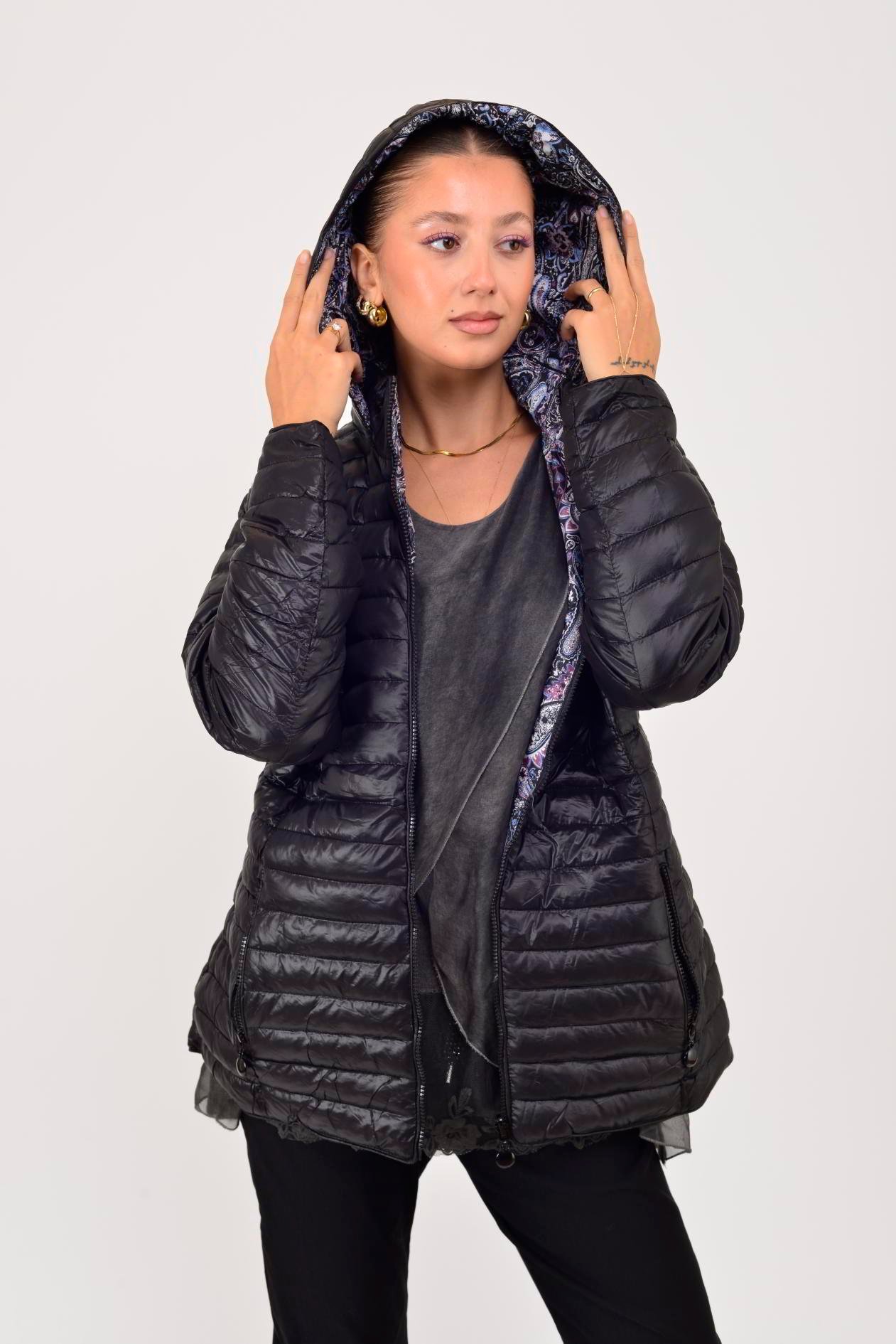 8963 TWIN ÇİFT TARAFLI KAPİTONE MONT