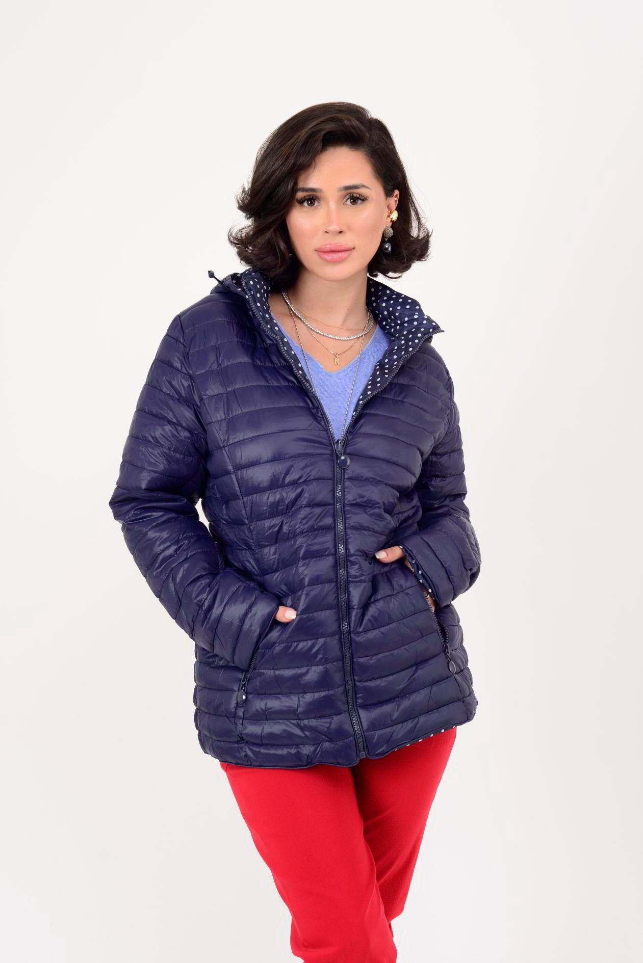 8966 TWIN PANTİYELİ ÇİFT TARAFLI KAPİTONE MONT