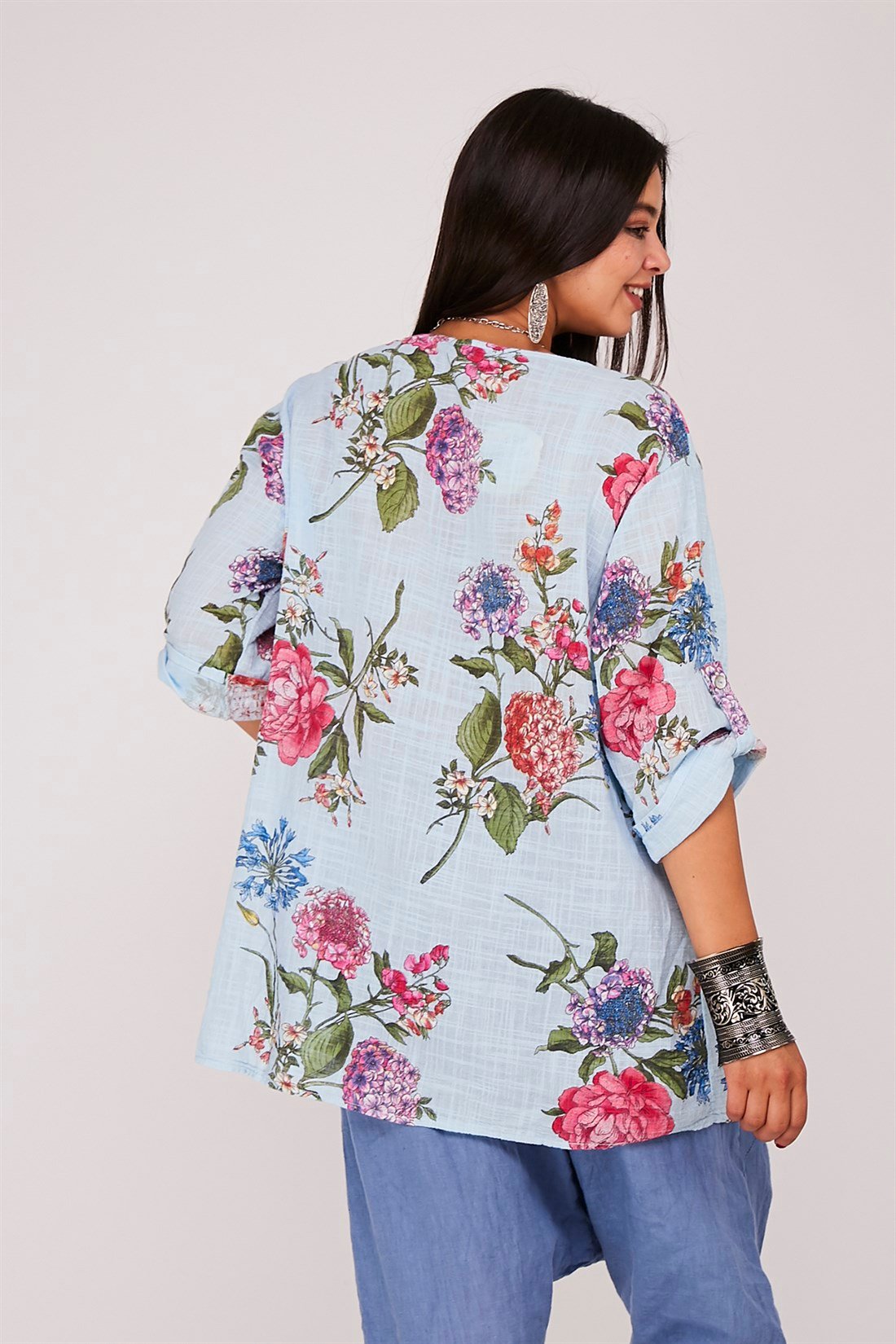 9108 MENEKŞE DESEN BLUZ