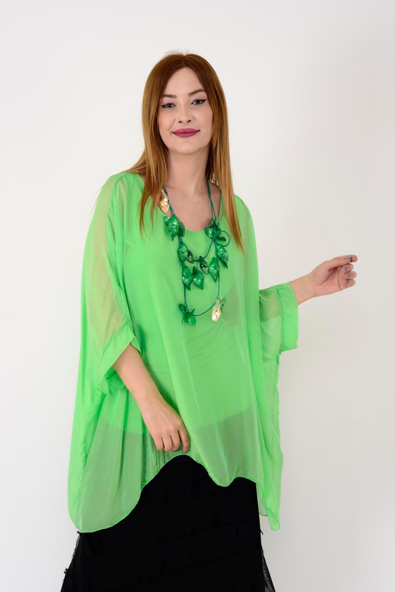 9179D YARASA KOL İPEK BLUZ