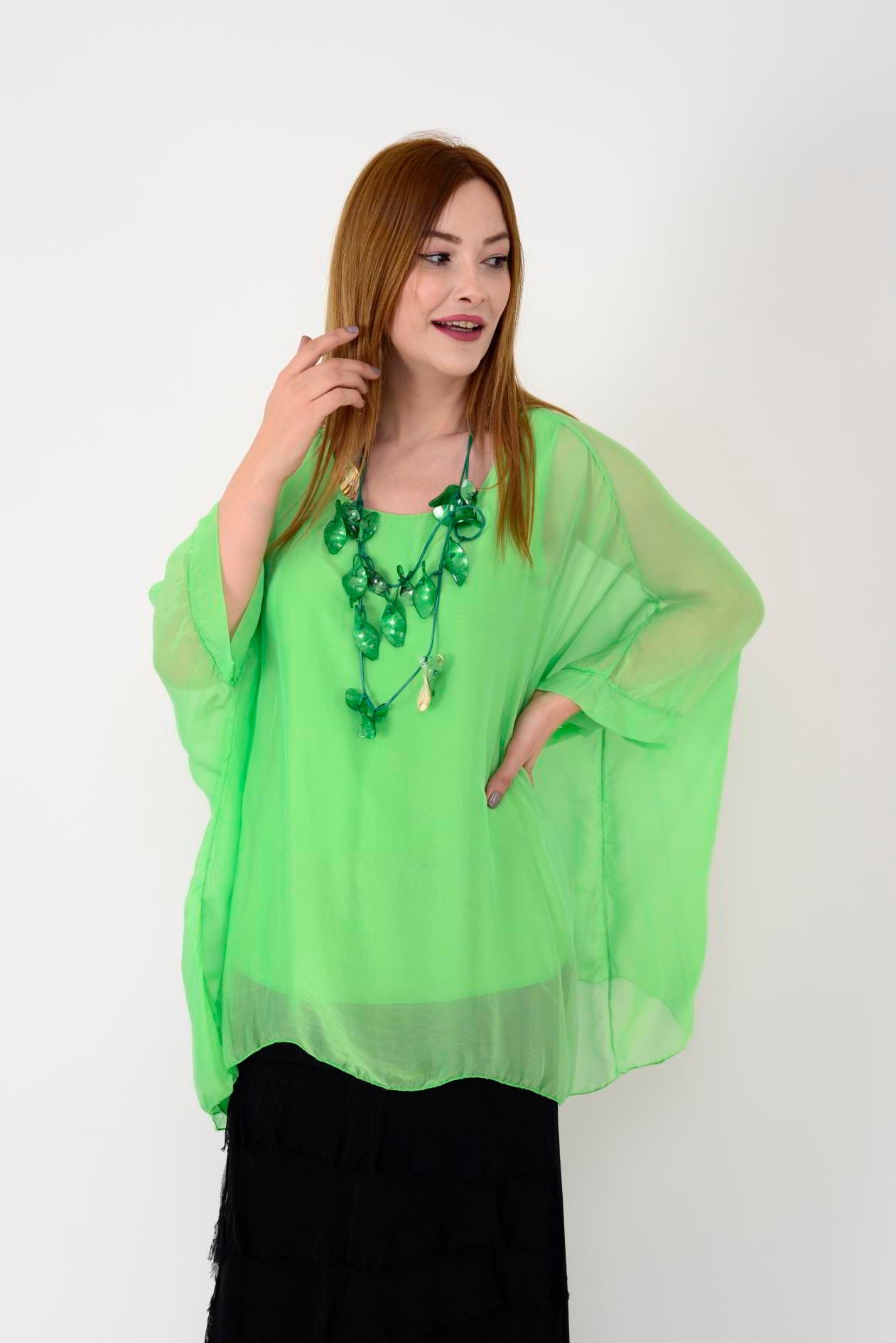 9179D YARASA KOL İPEK BLUZ