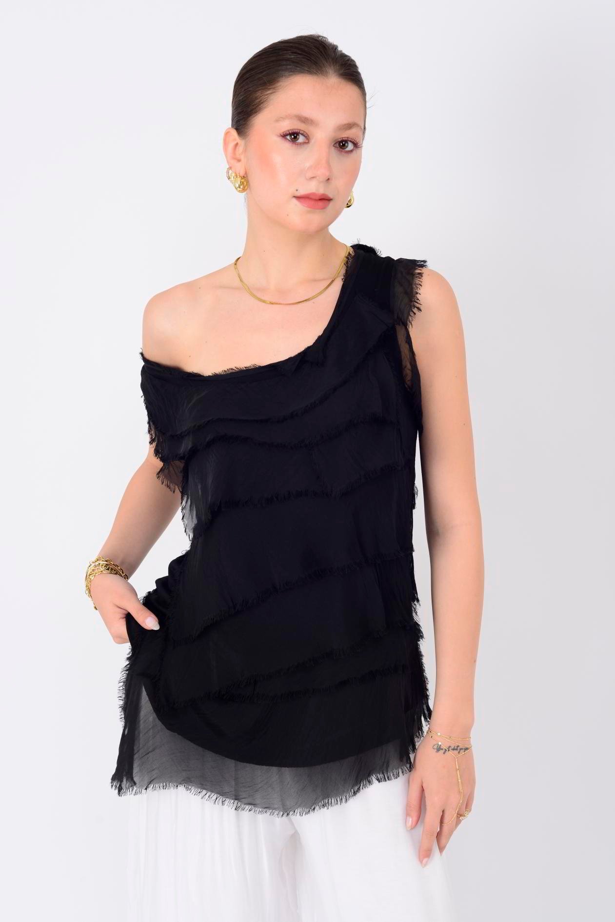 9577 İPEK KAT KAT BLUZ