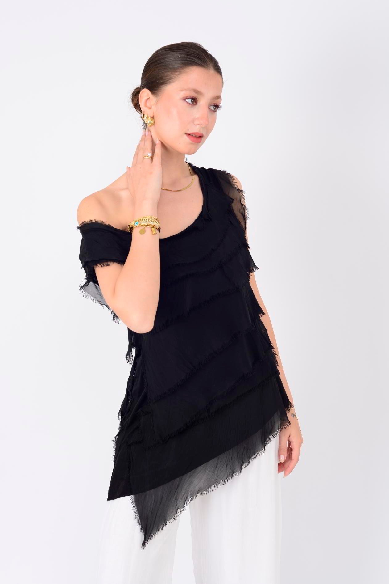 9577 İPEK KAT KAT BLUZ
